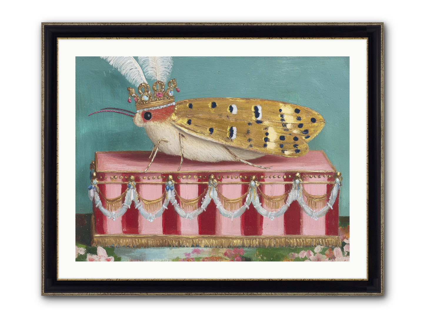 The Ethereal Pavilion Framed Print - Black & Gold 32x24