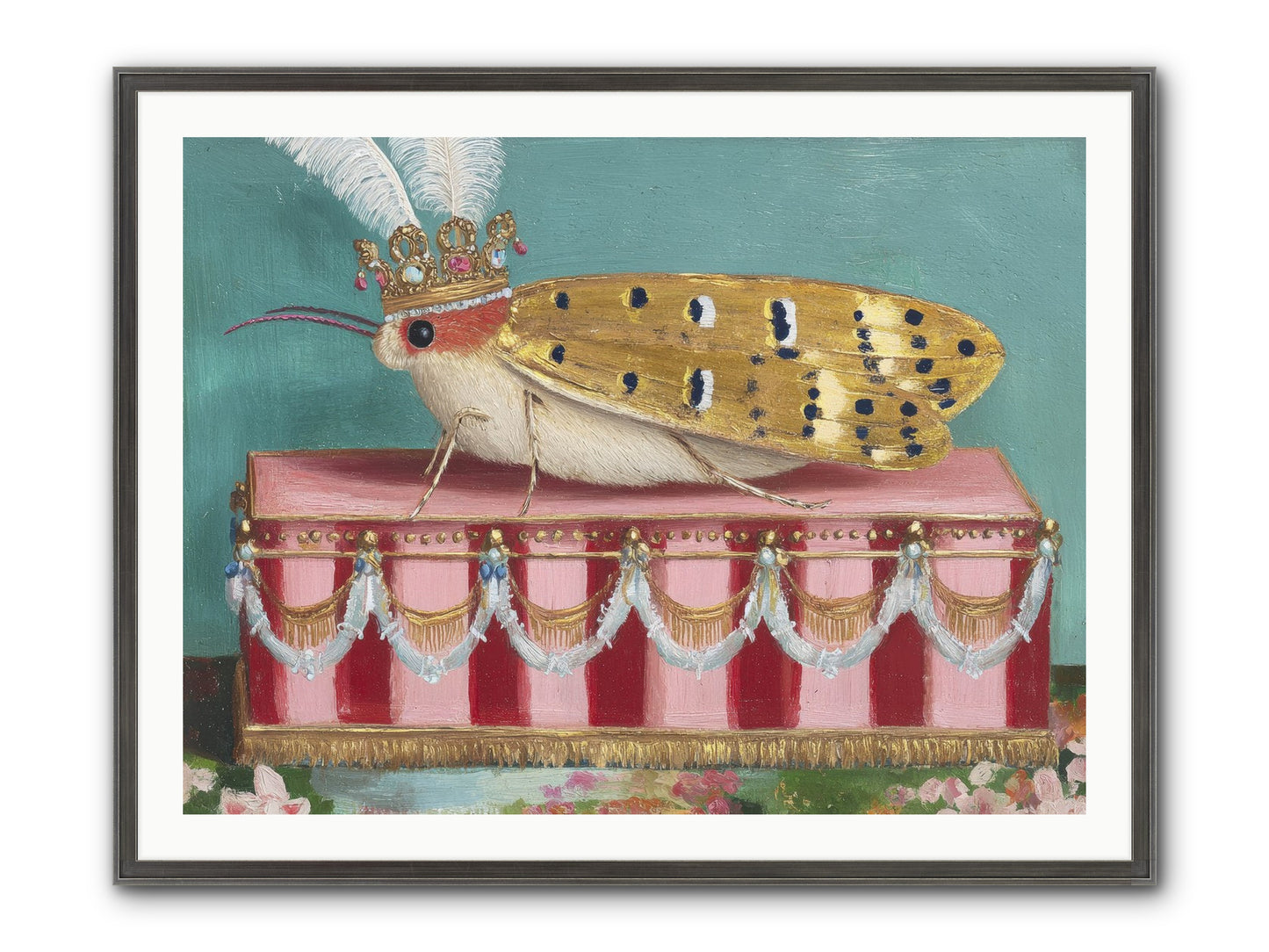 The Ethereal Pavilion Framed Print - Slimwoods Black/Silver 40x30