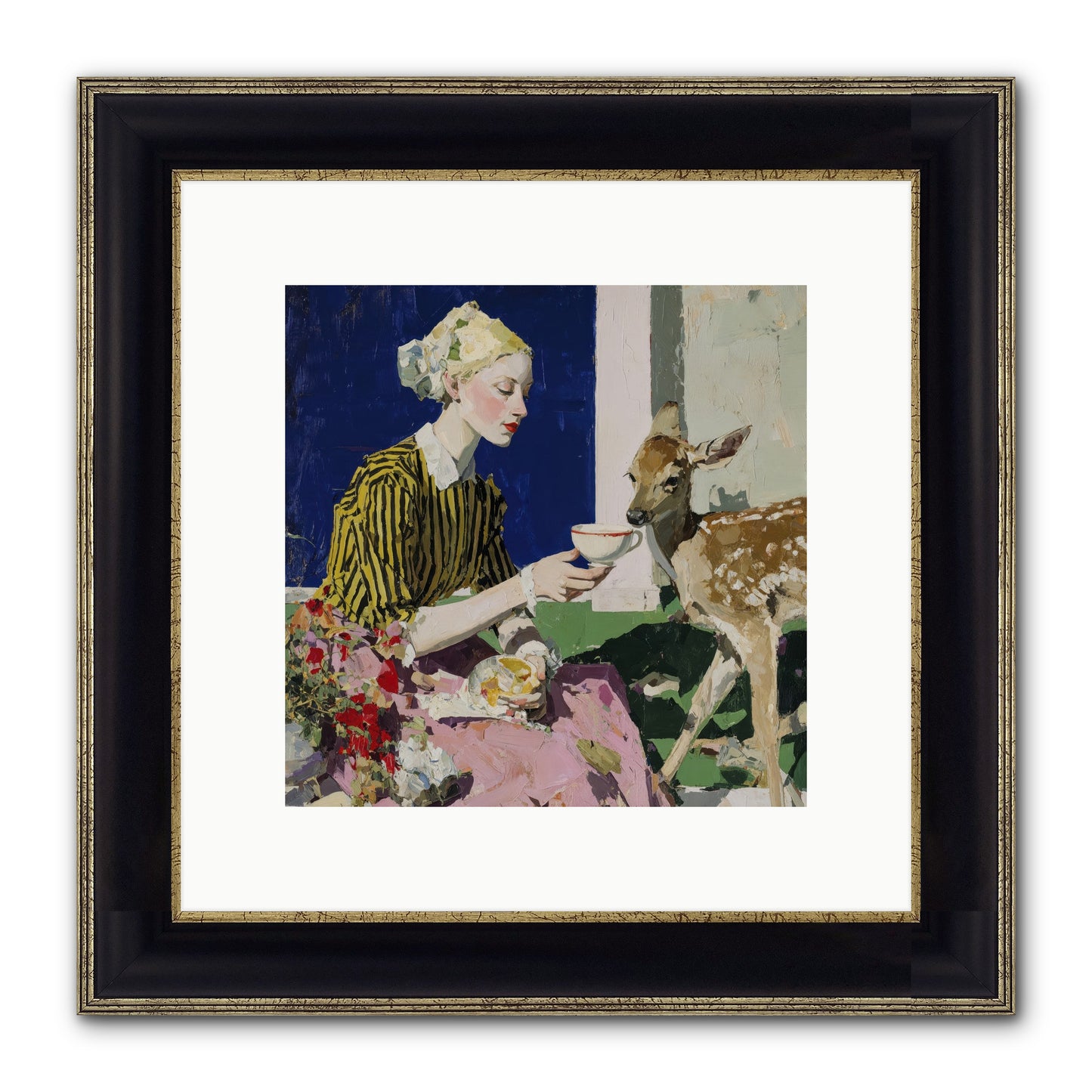 The Etiquette of Wild Things Framed Print - Black & Gold 10x10
