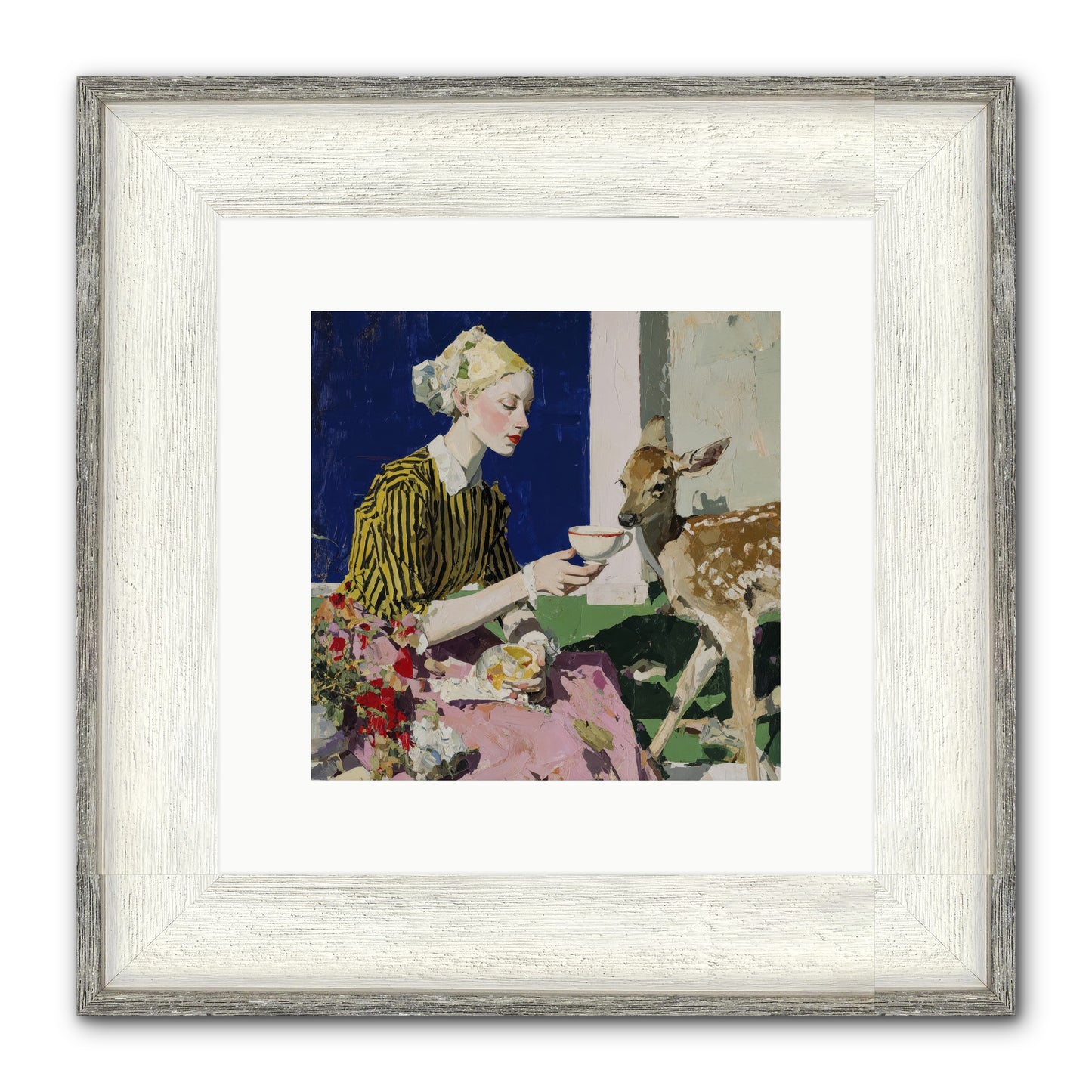 The Etiquette of Wild Things Framed Print - Driftwood White 10x10