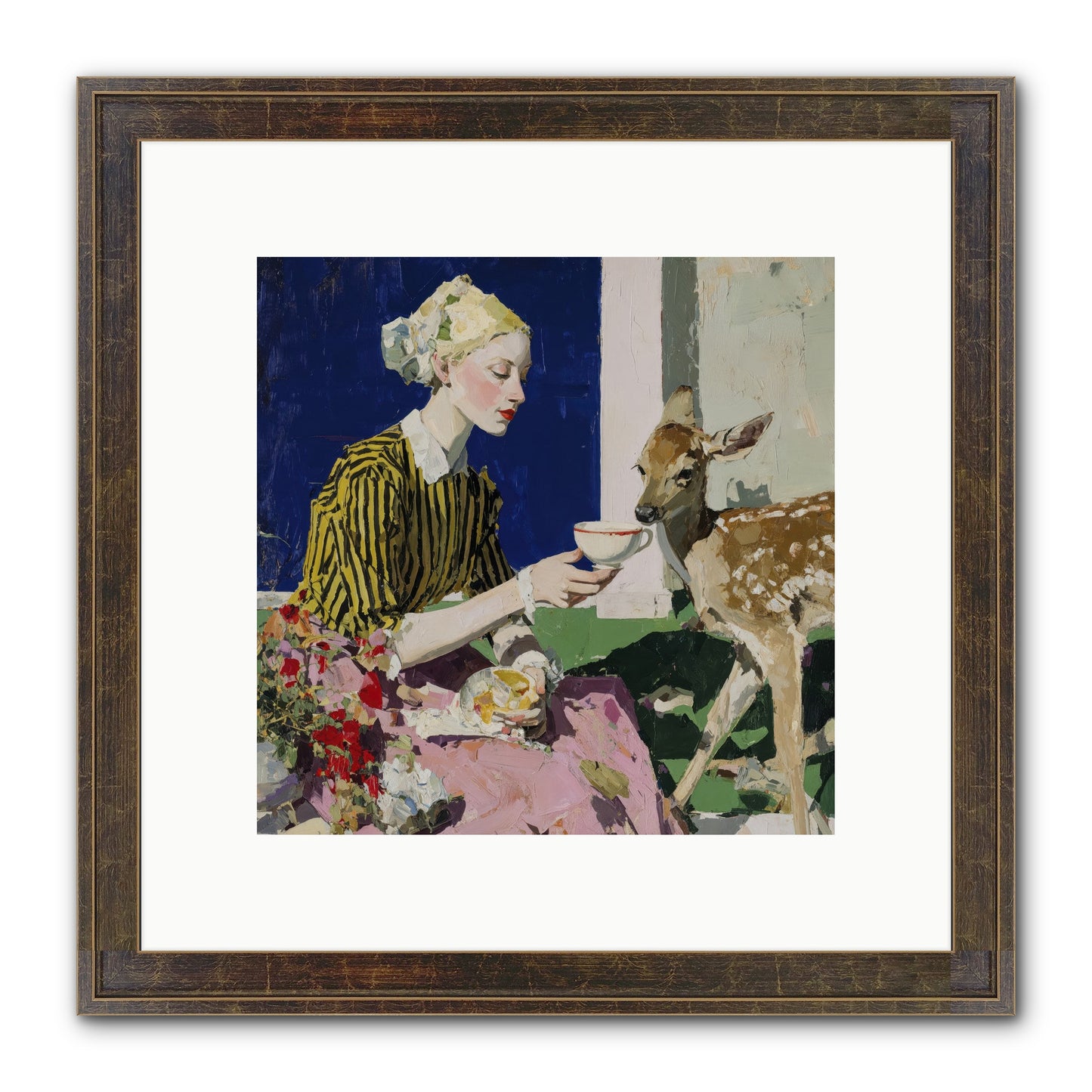 The Etiquette of Wild Things Framed Print - Slimwoods Black/Gold 10x10