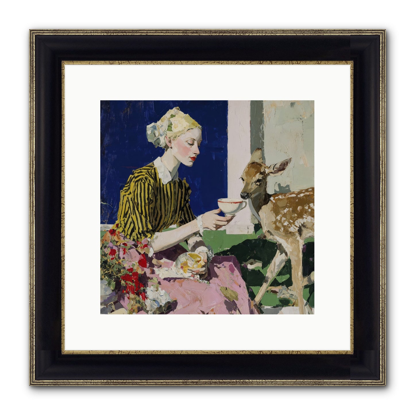 The Etiquette of Wild Things Framed Print - Black & Gold 12x12