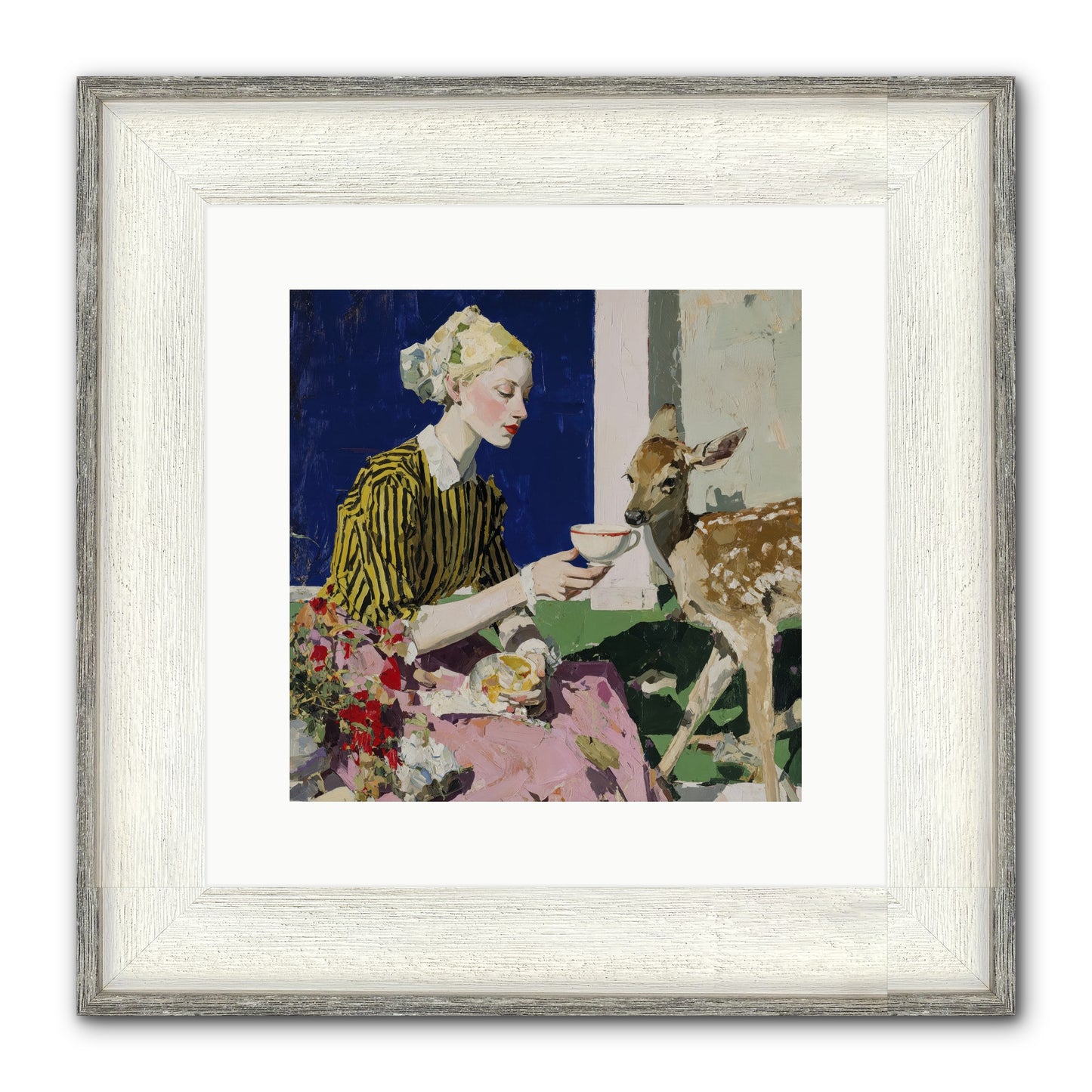 The Etiquette of Wild Things Framed Print - Driftwood White 12x12