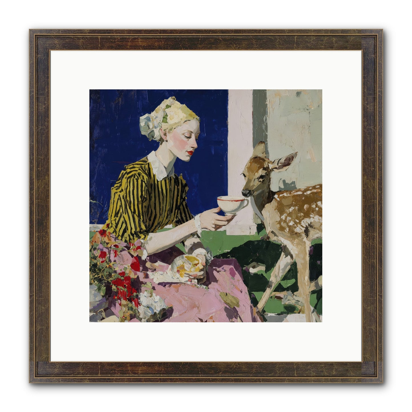 The Etiquette of Wild Things Framed Print - Slimwoods Black/Gold 12x12