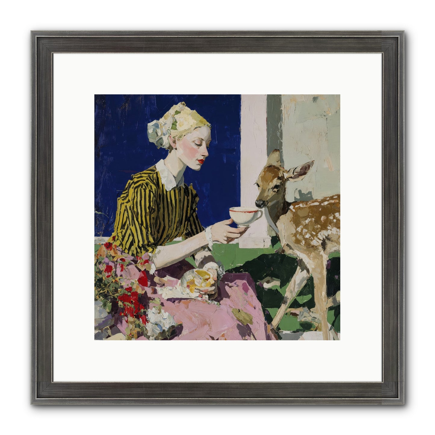 The Etiquette of Wild Things Framed Print - Slimwoods Black/Silver 12x12