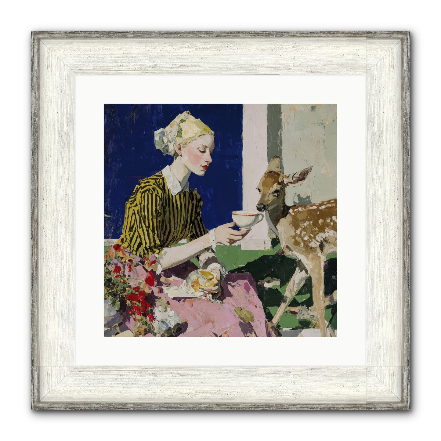 The Etiquette of Wild Things Framed Print - Driftwood White 16x16