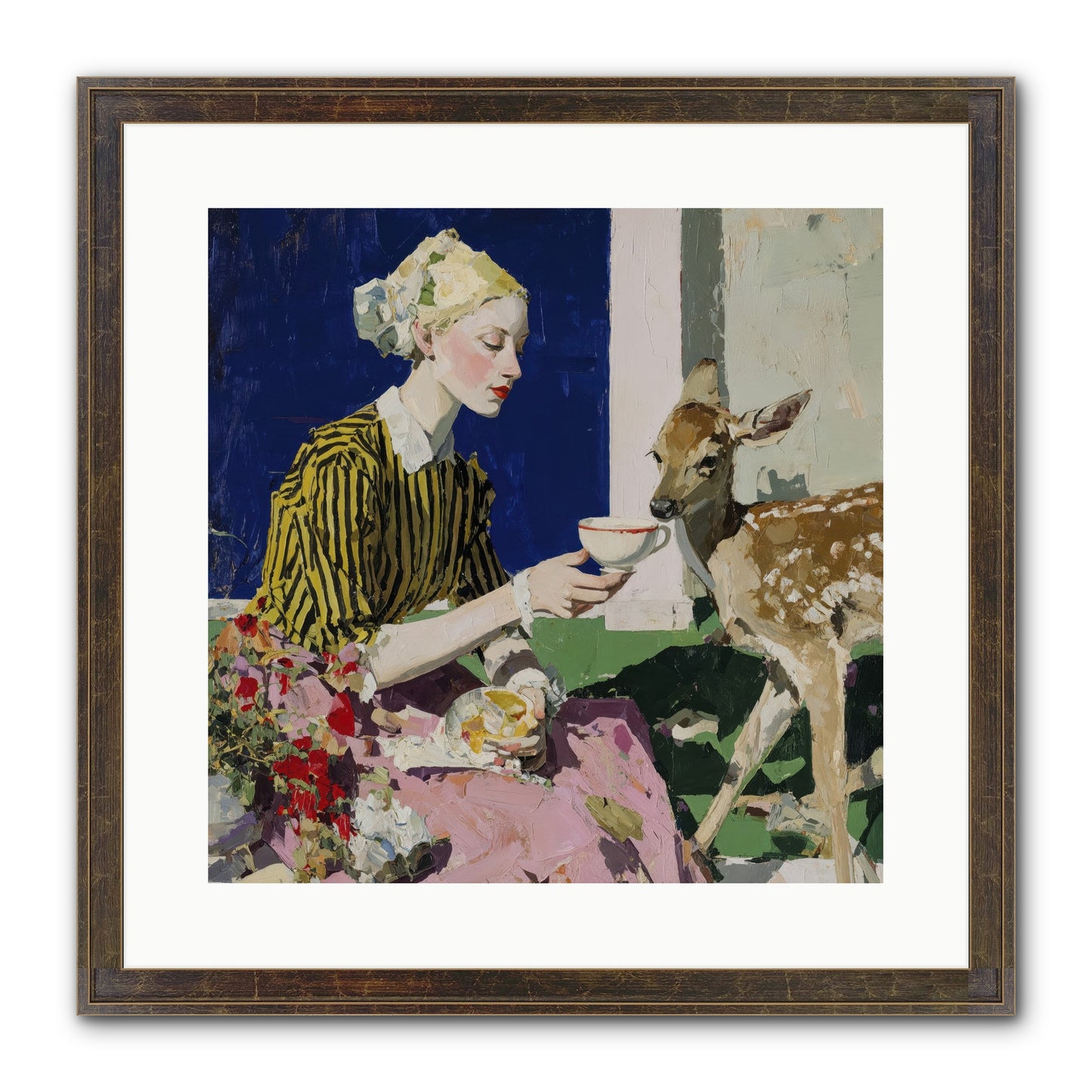 The Etiquette of Wild Things Framed Print - Slimwoods Black/Gold 16x16