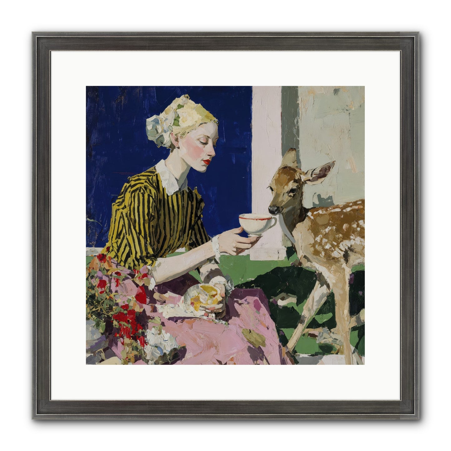 The Etiquette of Wild Things Framed Print - Slimwoods Black/Silver 16x16
