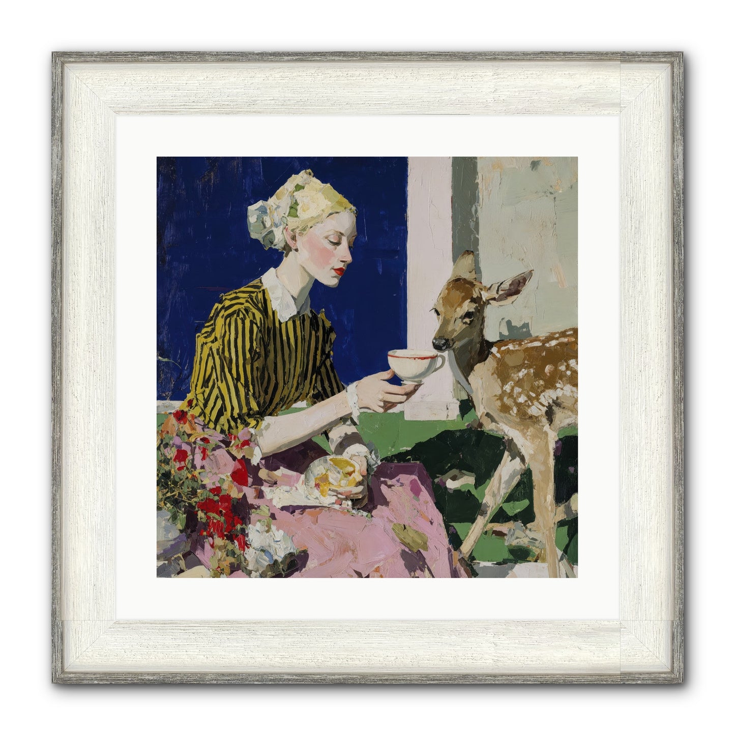 The Etiquette of Wild Things Framed Print - Driftwood White 20x20