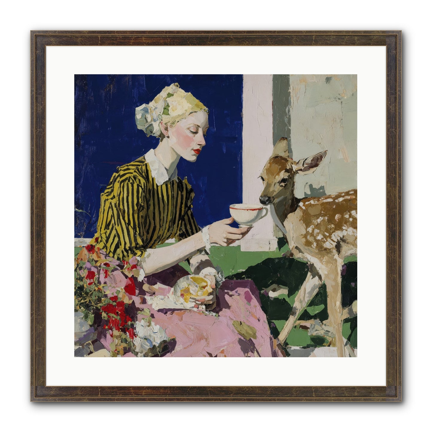 The Etiquette of Wild Things Framed Print - Slimwoods Black/Gold 20x20