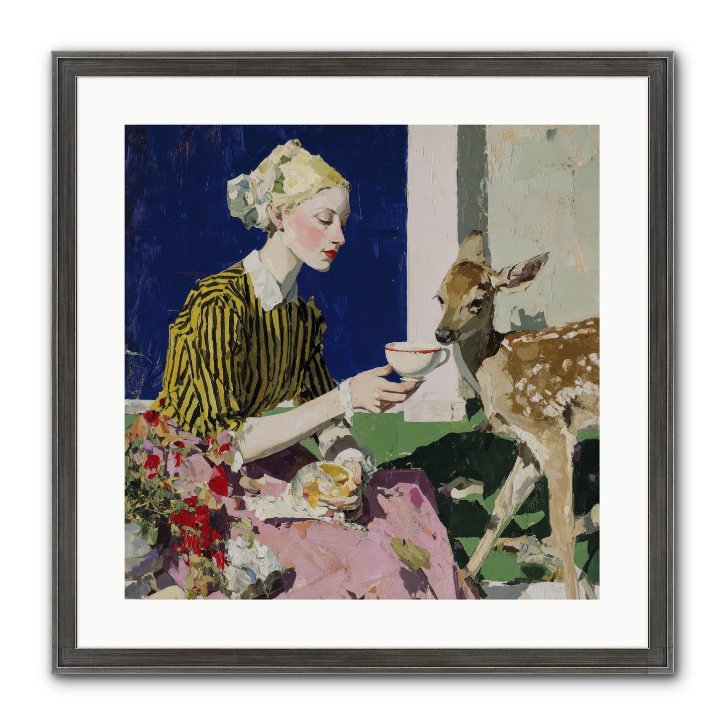 The Etiquette of Wild Things Framed Print - Slimwoods Black/Silver 20x20