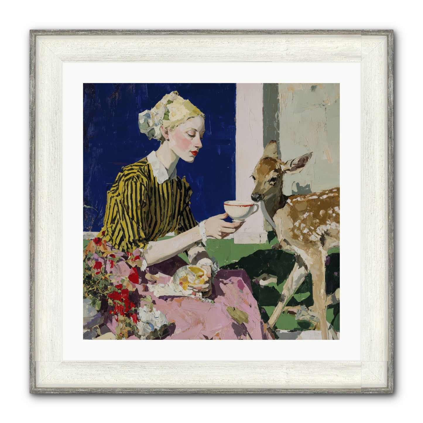 The Etiquette of Wild Things Framed Print - Driftwood White 24x24