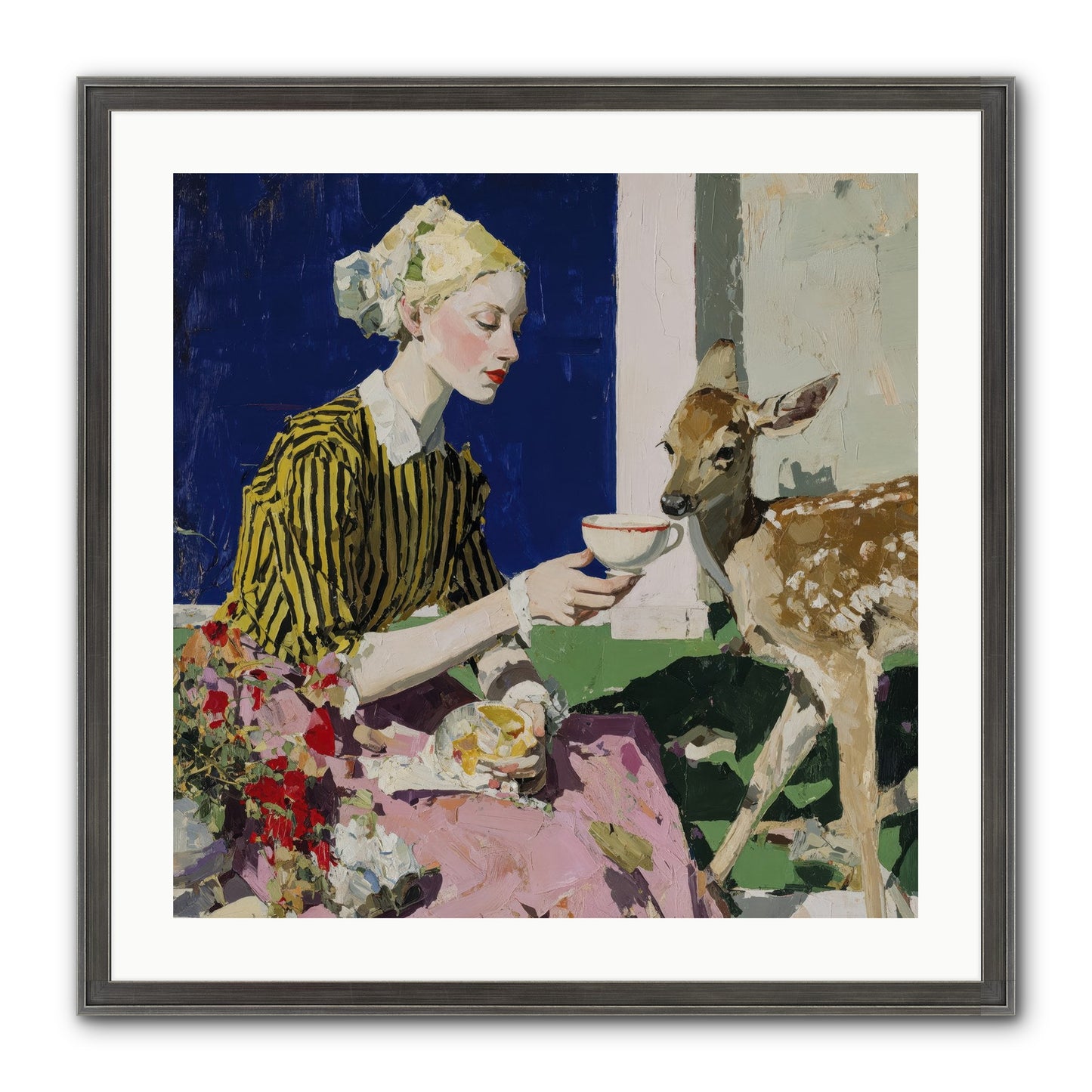 The Etiquette of Wild Things Framed Print - Slimwoods Black/Silver 24x24