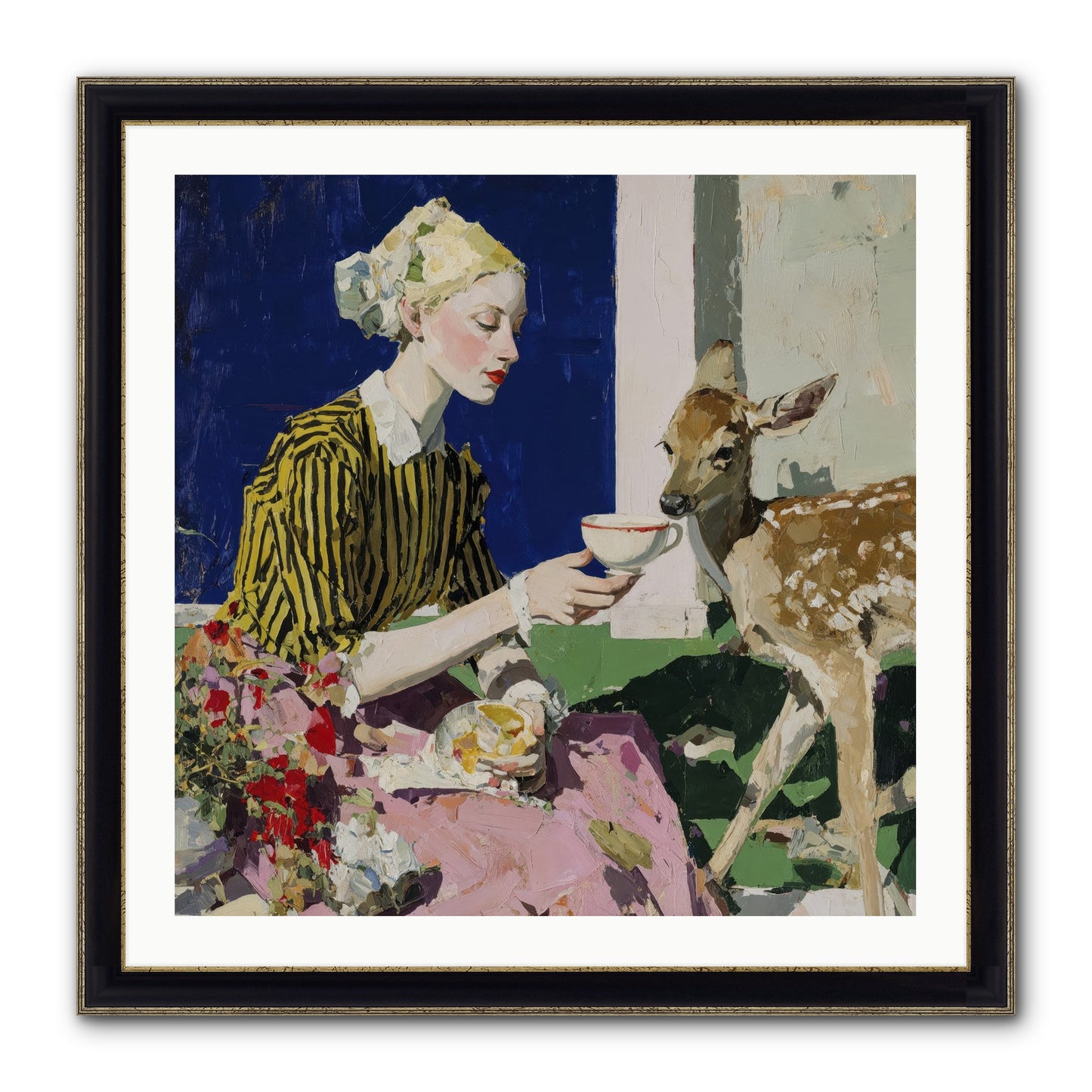 The Etiquette of Wild Things Framed Print - Black & Gold 30x30