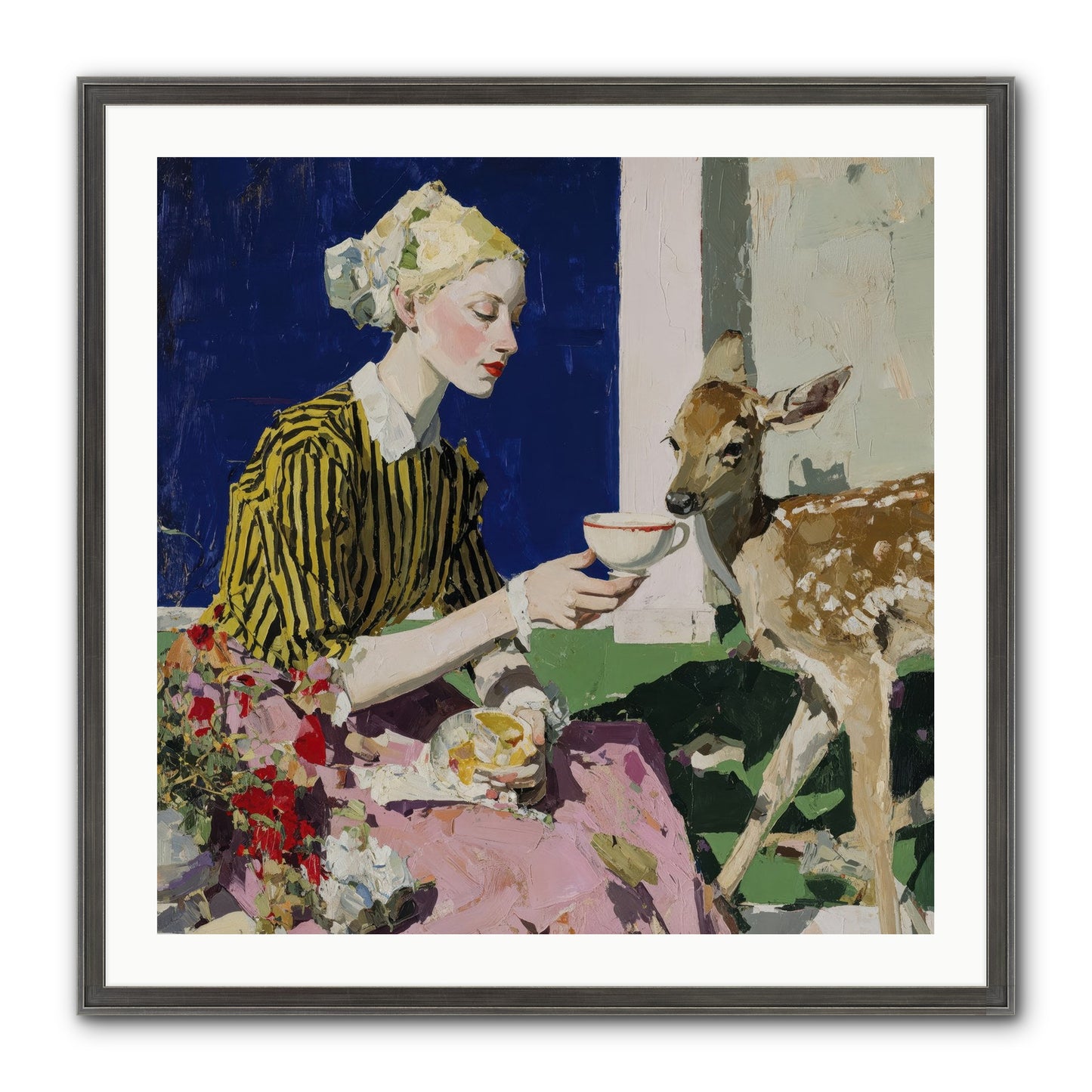 The Etiquette of Wild Things Framed Print - Slimwoods Black/Silver 30x30