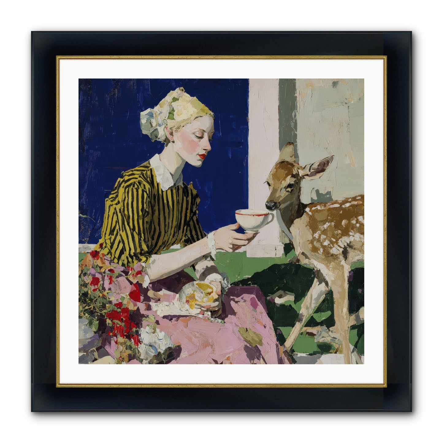 The Etiquette of Wild Things Framed Print - Wide Black w/Gold 30x30
