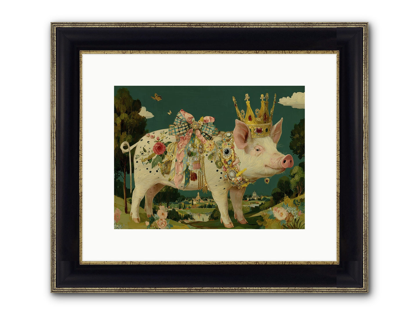 The Euphoric Arrival Framed Print - Black & Gold 12x9