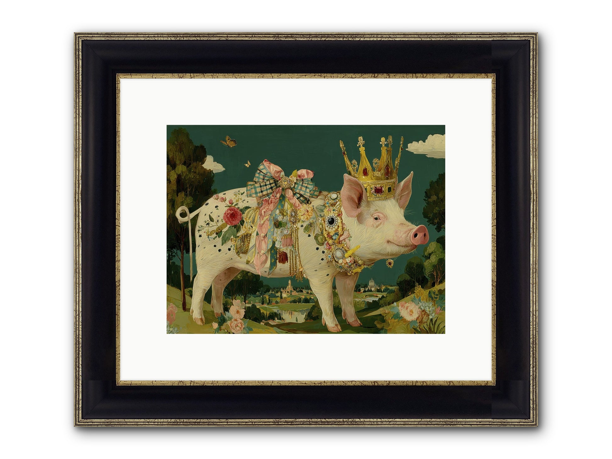 The Euphoric Arrival Framed Print - Black & Gold 12x9