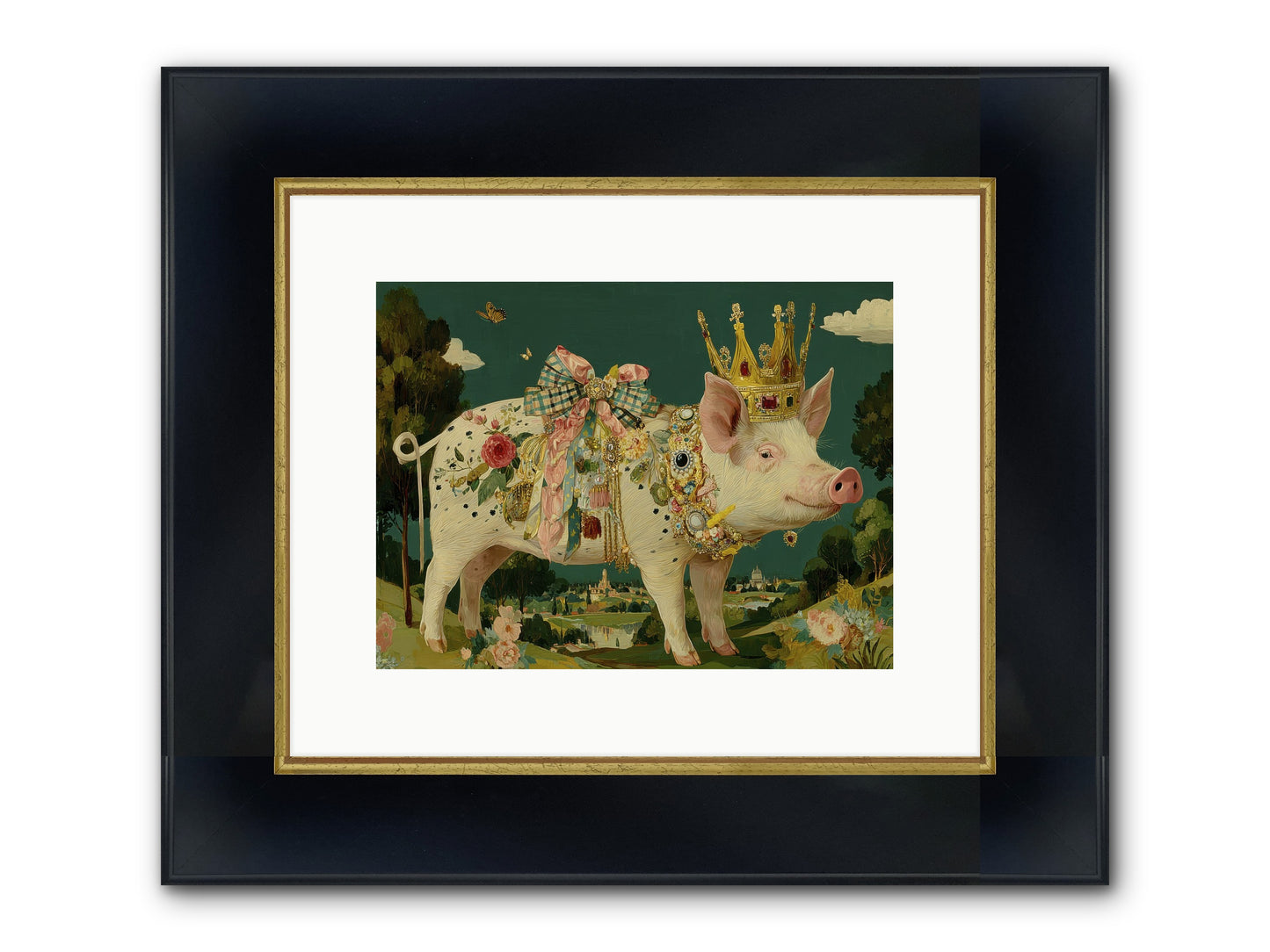 The Euphoric Arrival Framed Print - Wide Black w/Gold 12x9