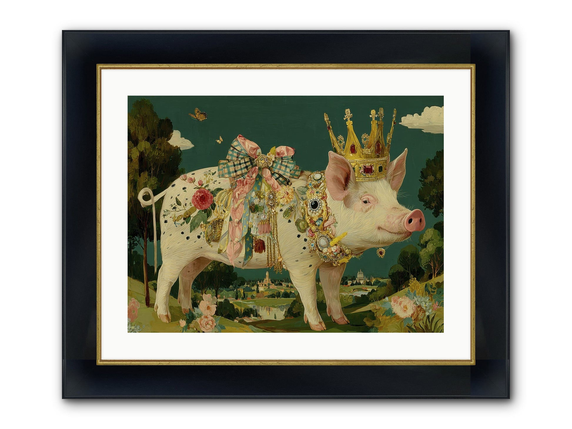 The Euphoric Arrival Framed Print - Wide Black w/Gold 24x18