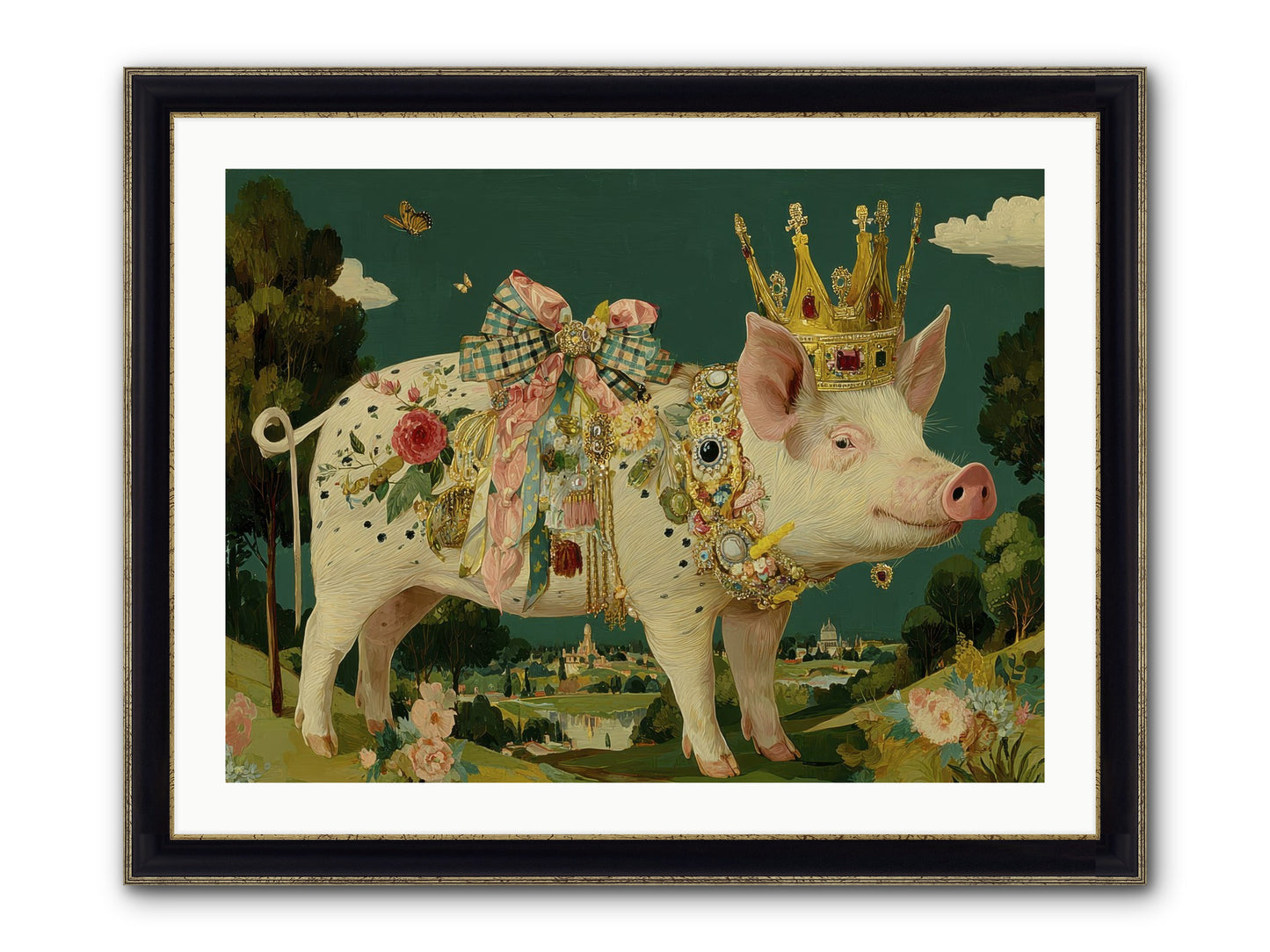 The Euphoric Arrival Framed Print - Black & Gold 32x24