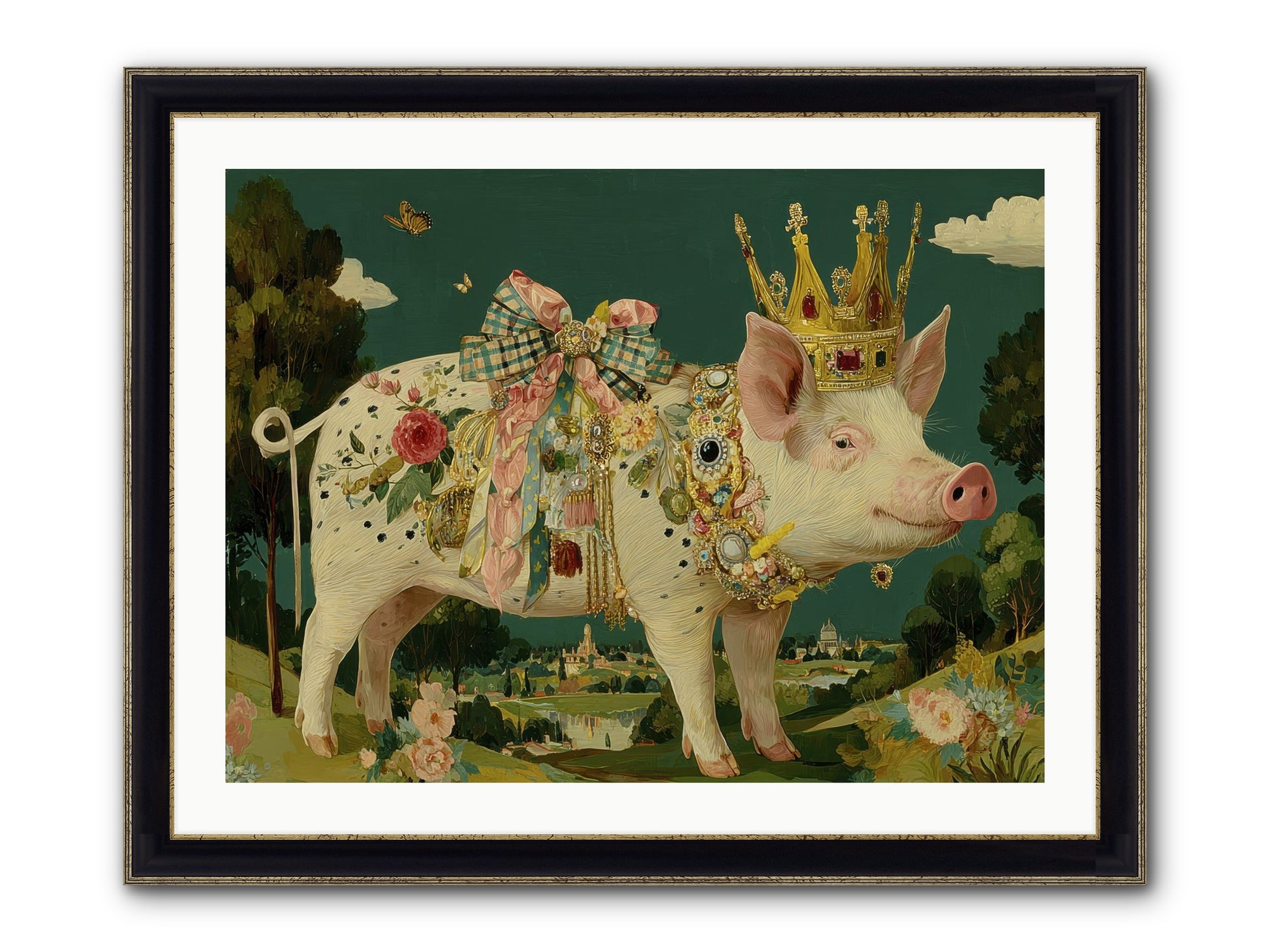 The Euphoric Arrival Framed Print - Black & Gold 32x24