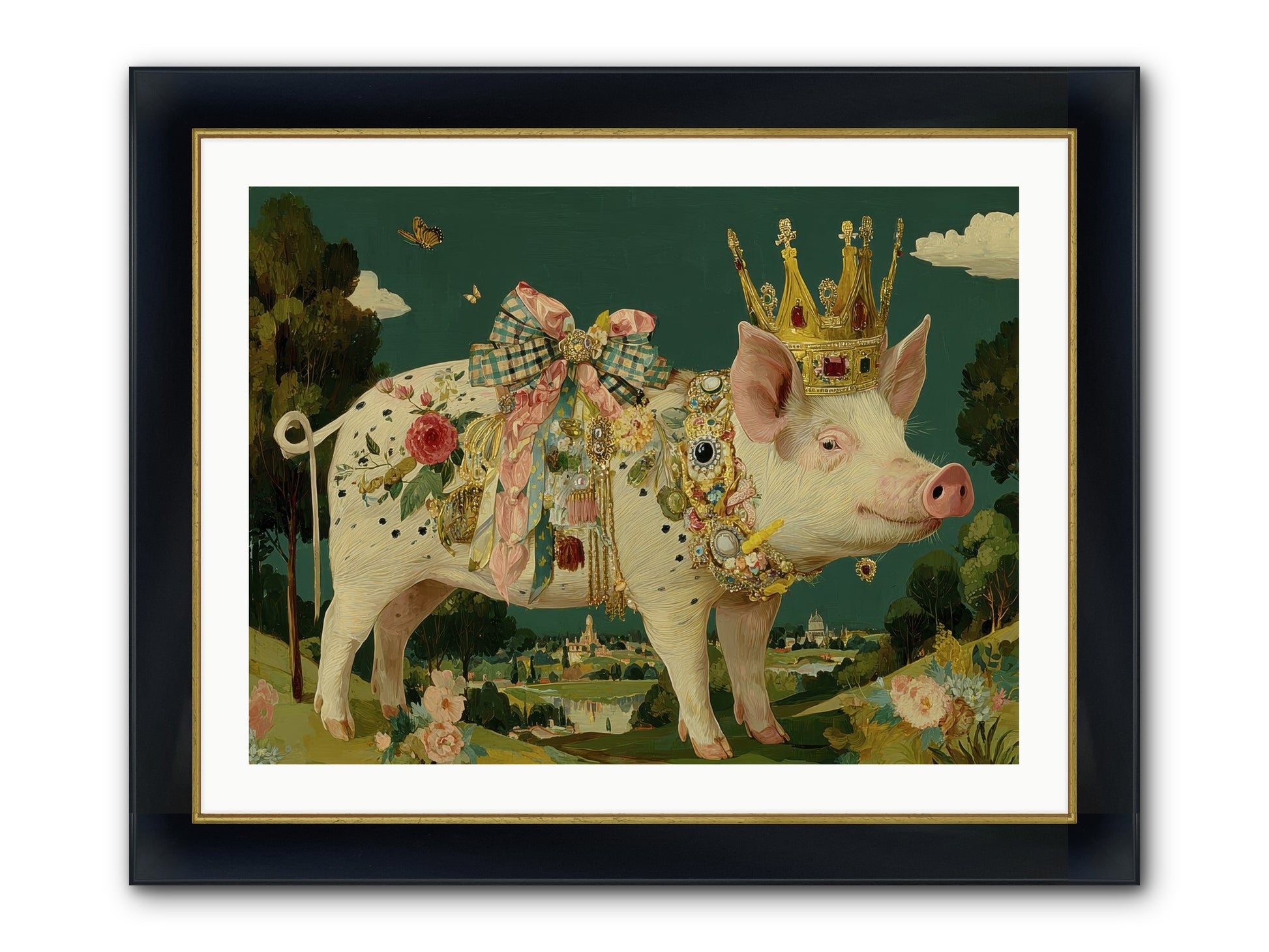 The Euphoric Arrival Framed Print - Wide Black w/Gold 32x24