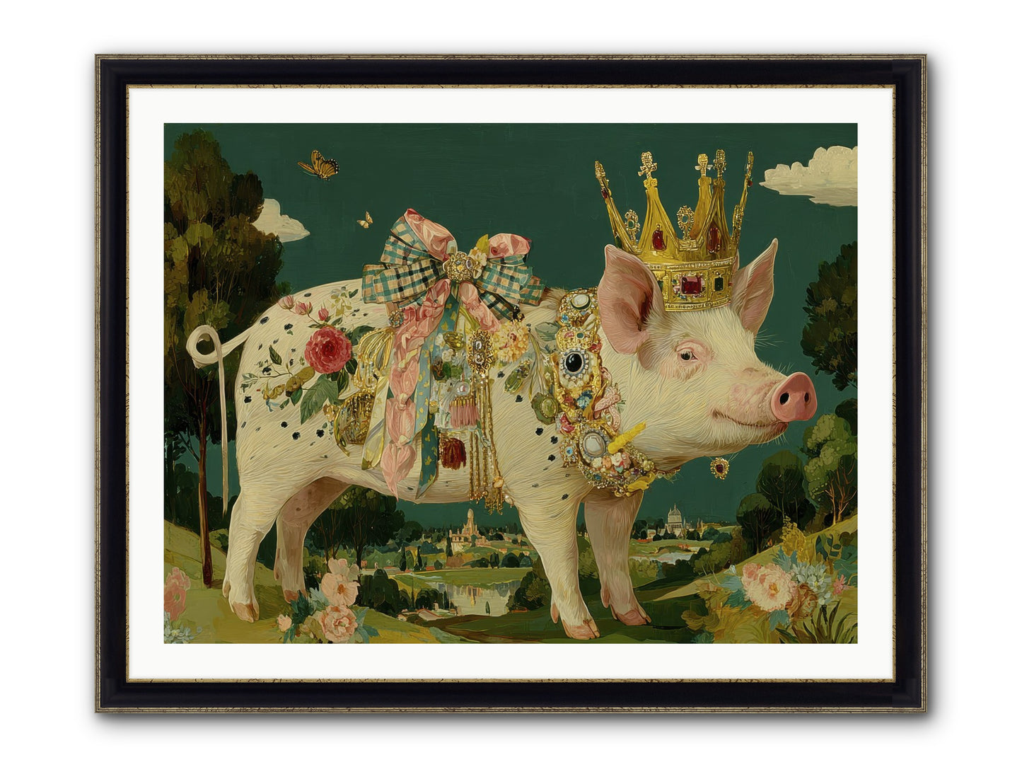 The Euphoric Arrival Framed Print - Black & Gold 40x30