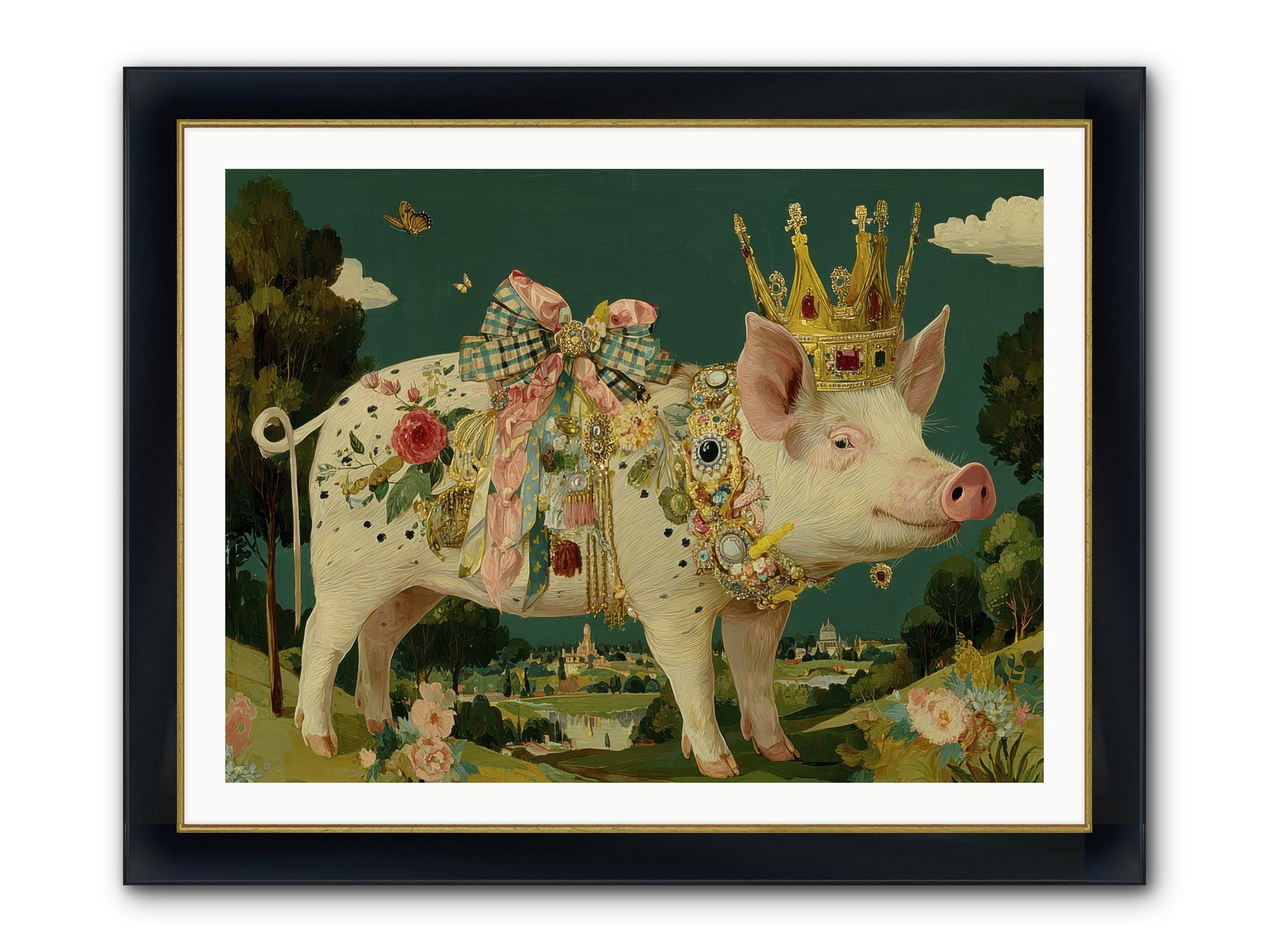 The Euphoric Arrival Framed Print - Wide Black w/Gold 40x30