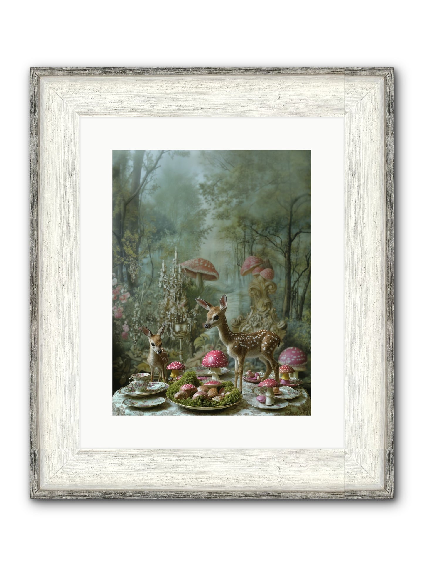 The Fairy Court Framed Print - Driftwood White 12x16