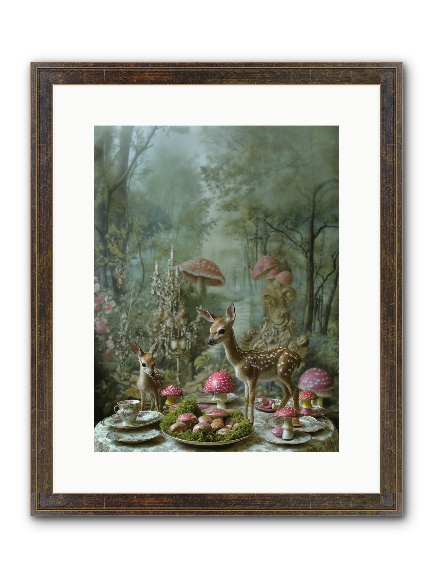 The Fairy Court Framed Print - Slimwoods Black/Gold 12x16