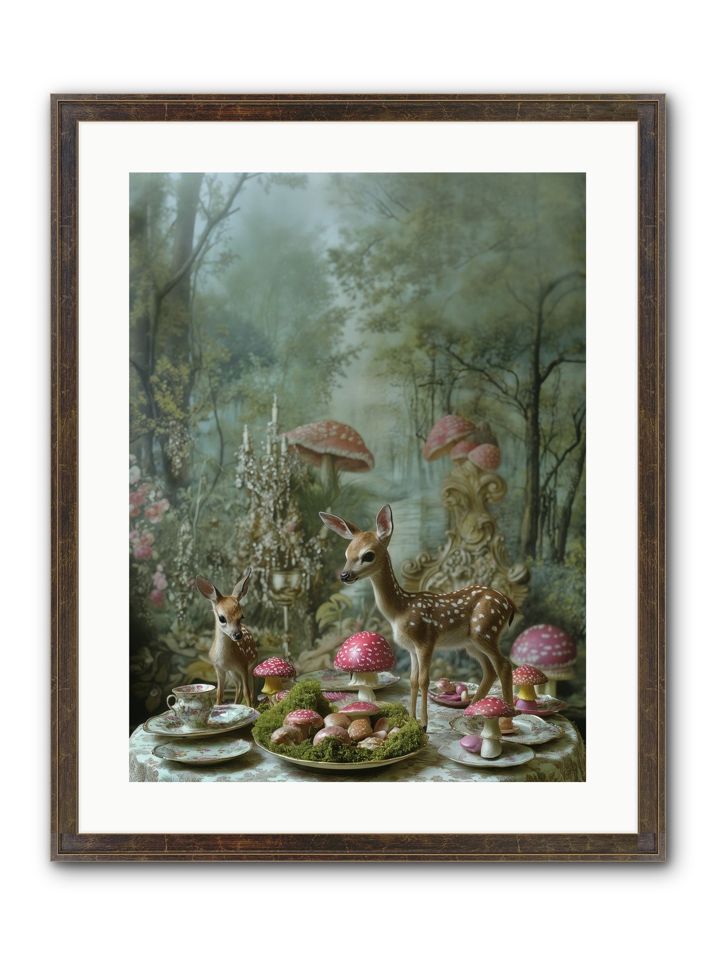 The Fairy Court Framed Print - Slimwoods Black/Gold 18x24