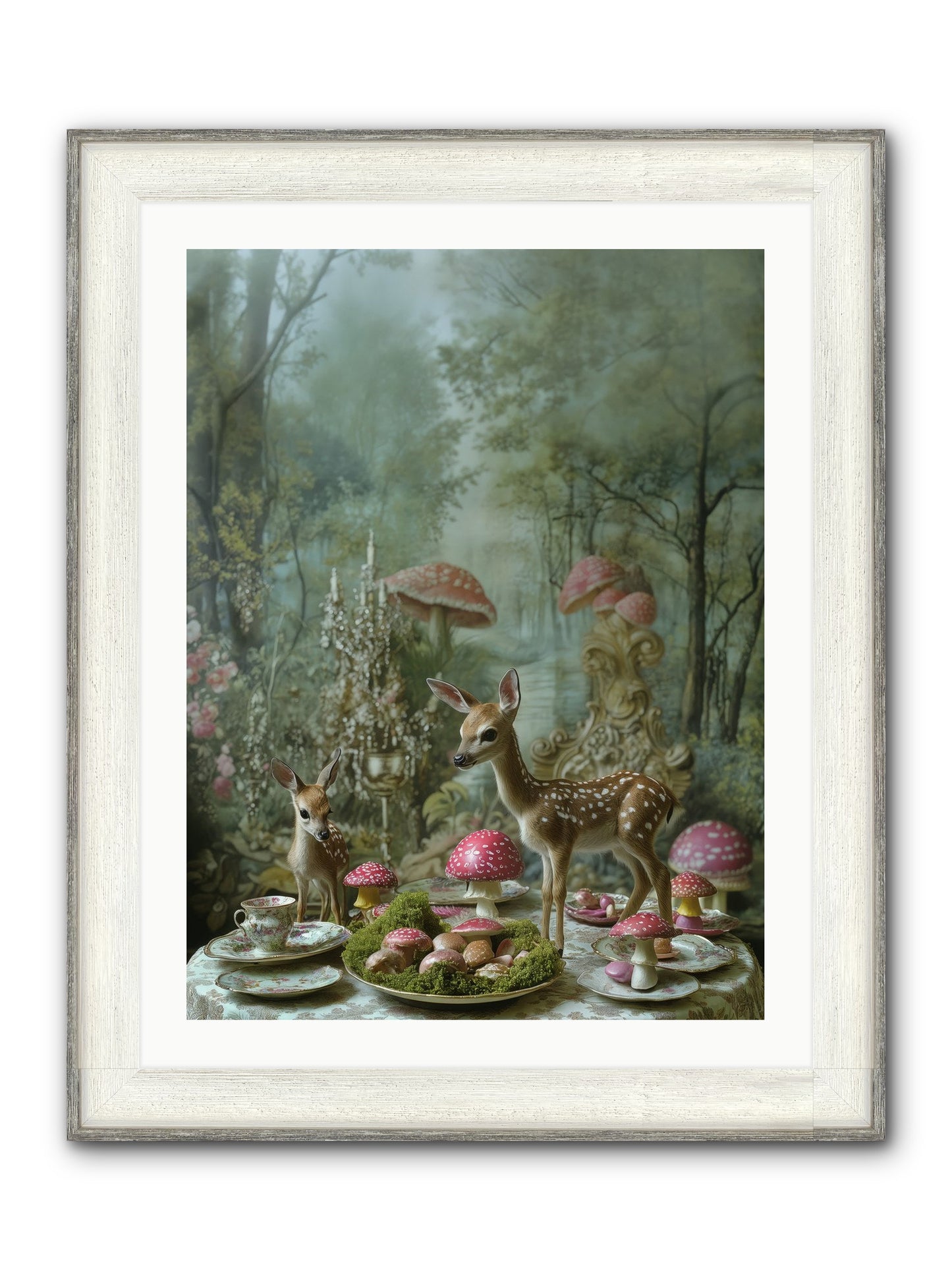 The Fairy Court Framed Print - Driftwood White 24x32
