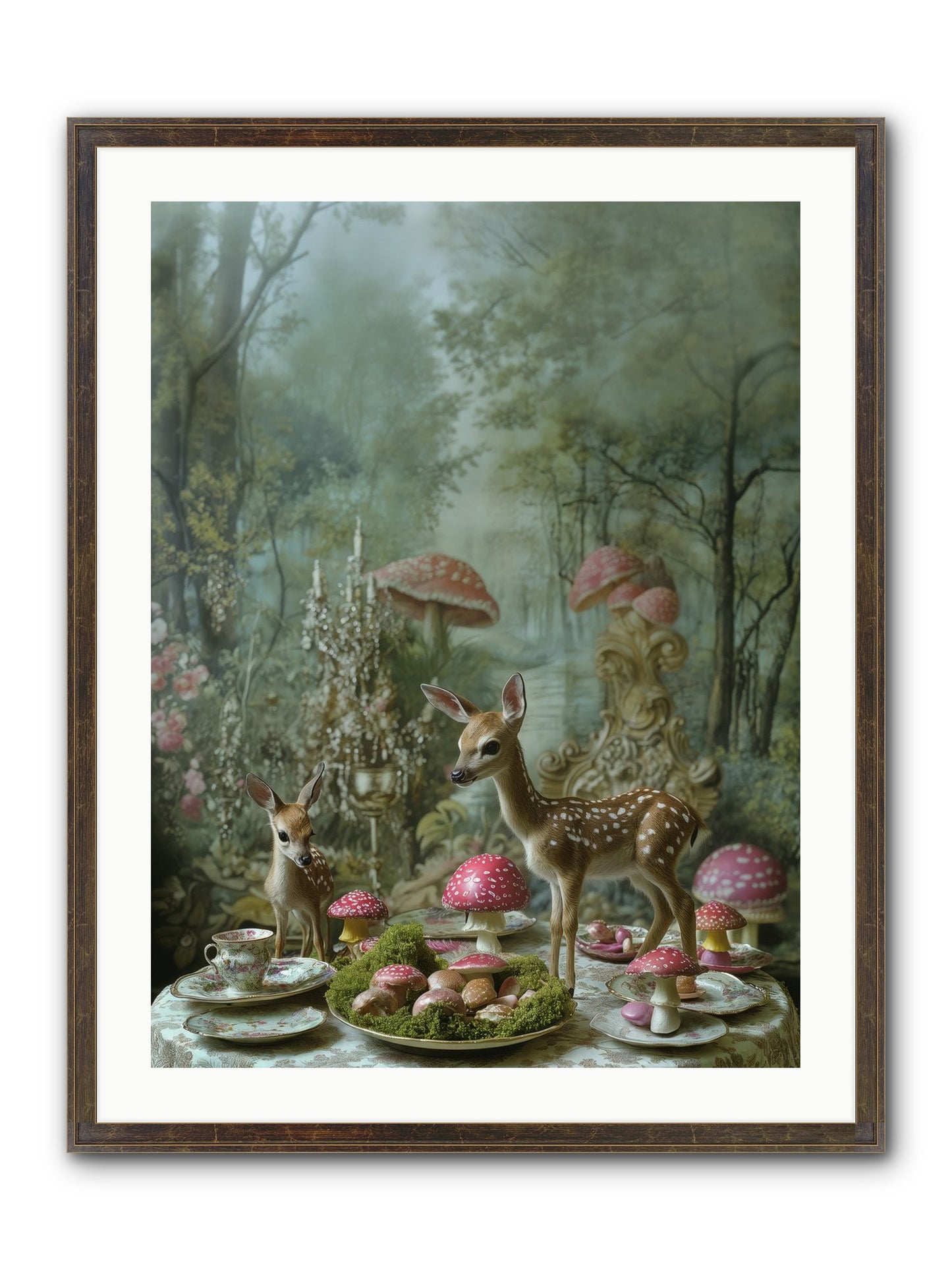 The Fairy Court Framed Print - Slimwoods Black/Gold 24x32