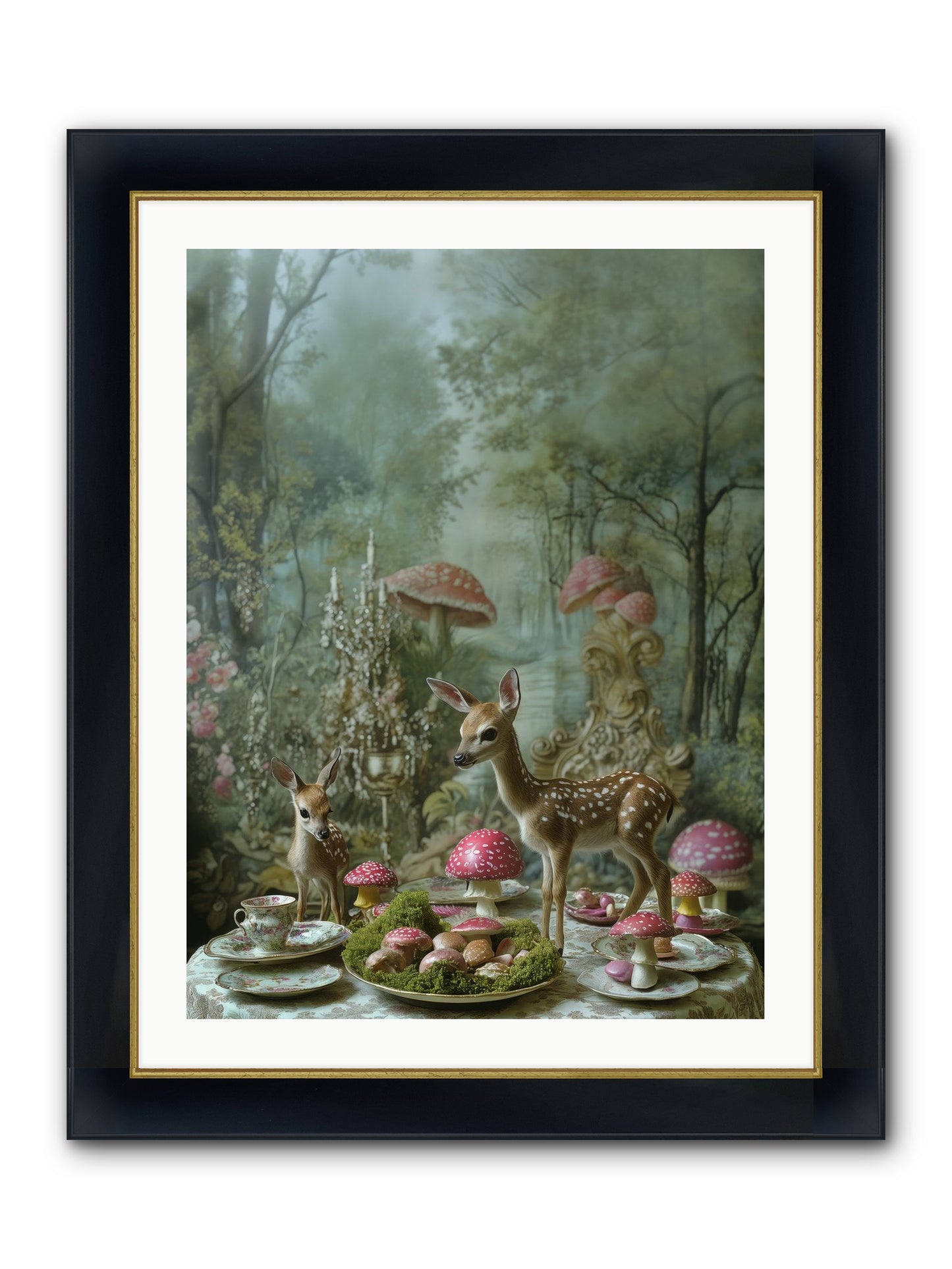 The Fairy Court Framed Print - Wide Black w/Gold 24x32