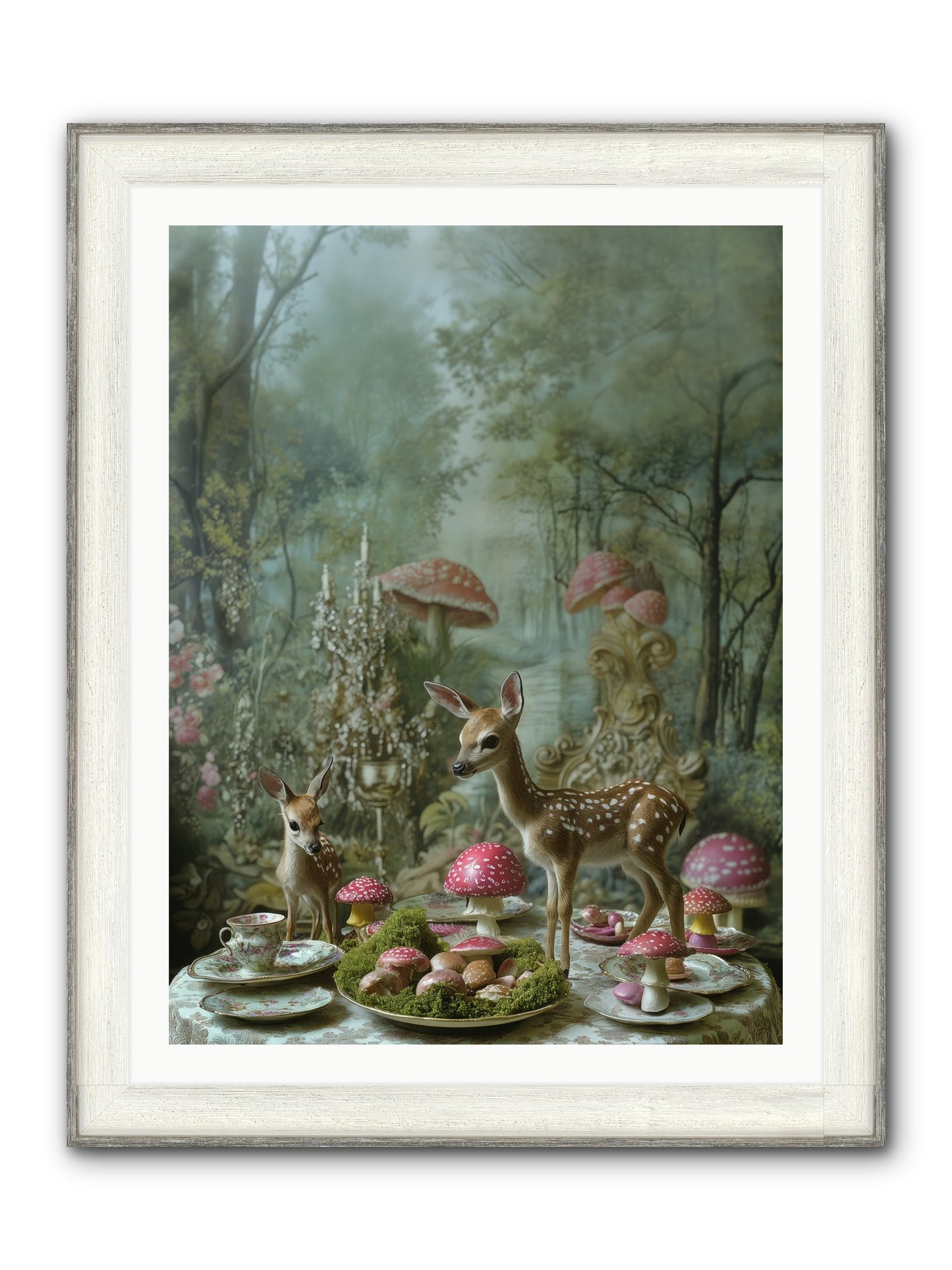 The Fairy Court Framed Print - Driftwood White 30x40