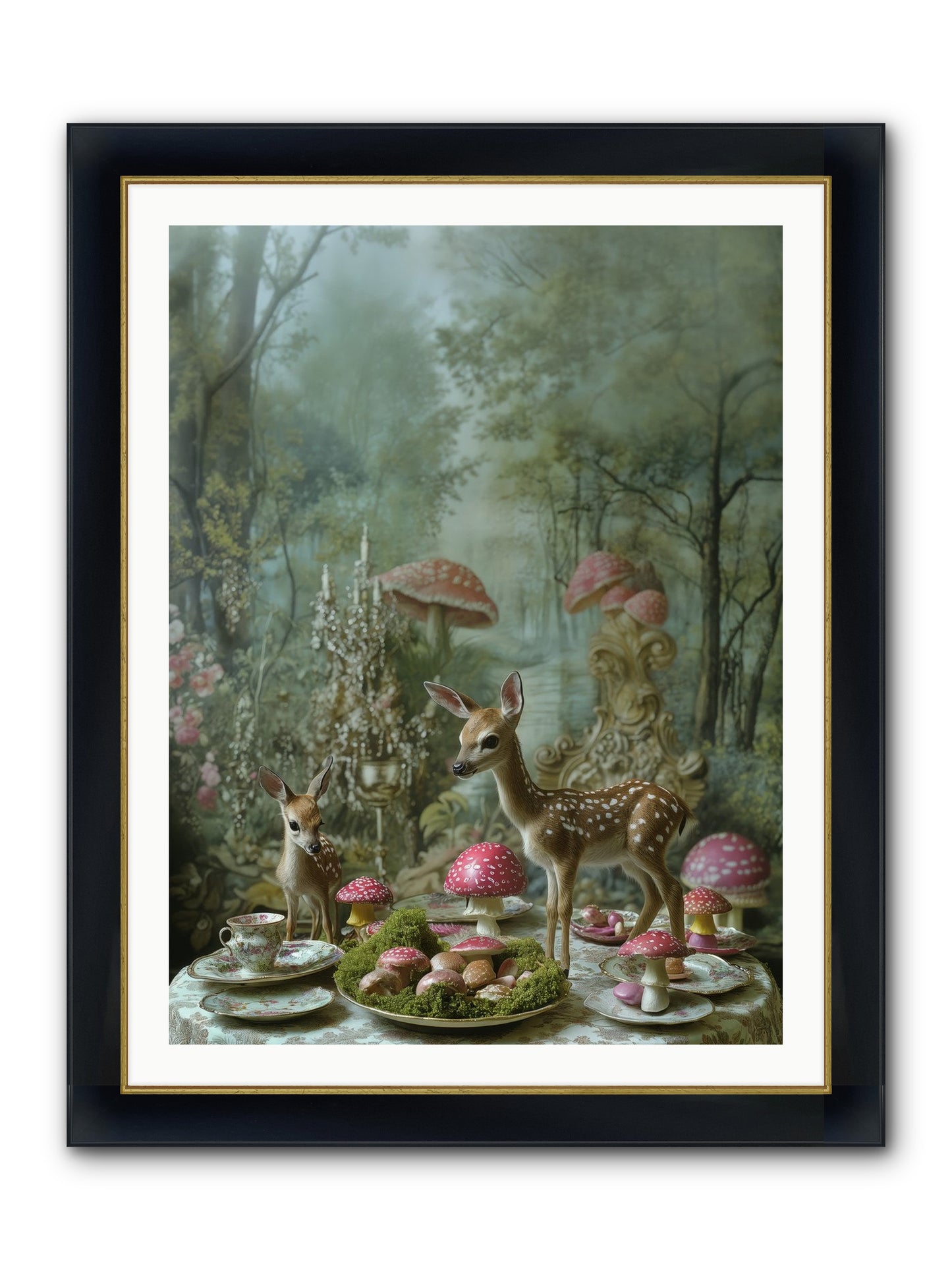 The Fairy Court Framed Print - Wide Black w/Gold 30x40