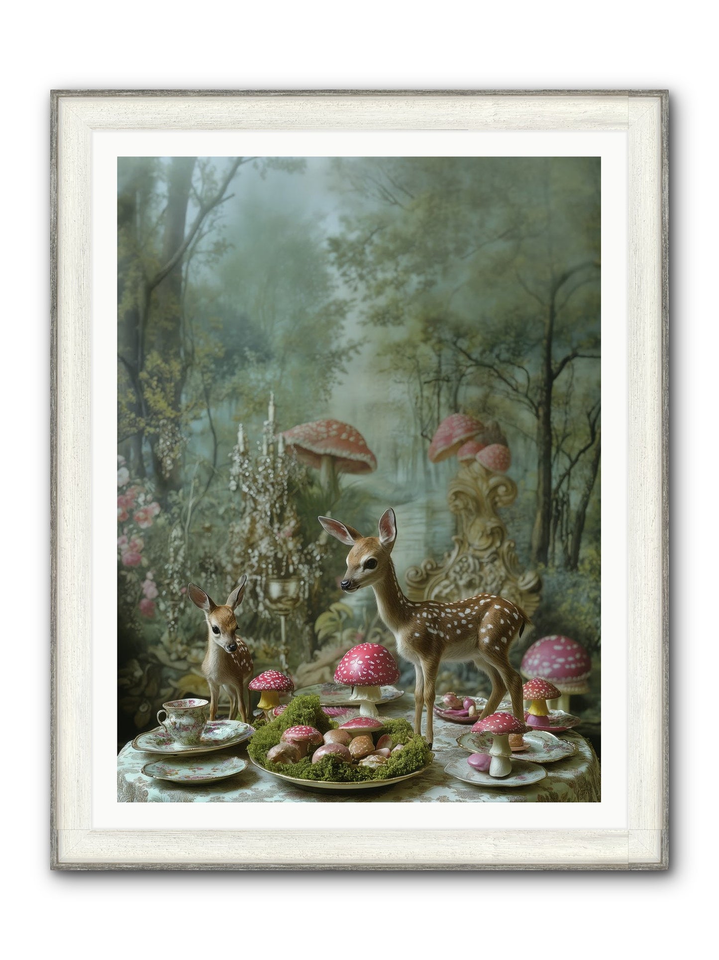 The Fairy Court Framed Print - Driftwood White 36x48