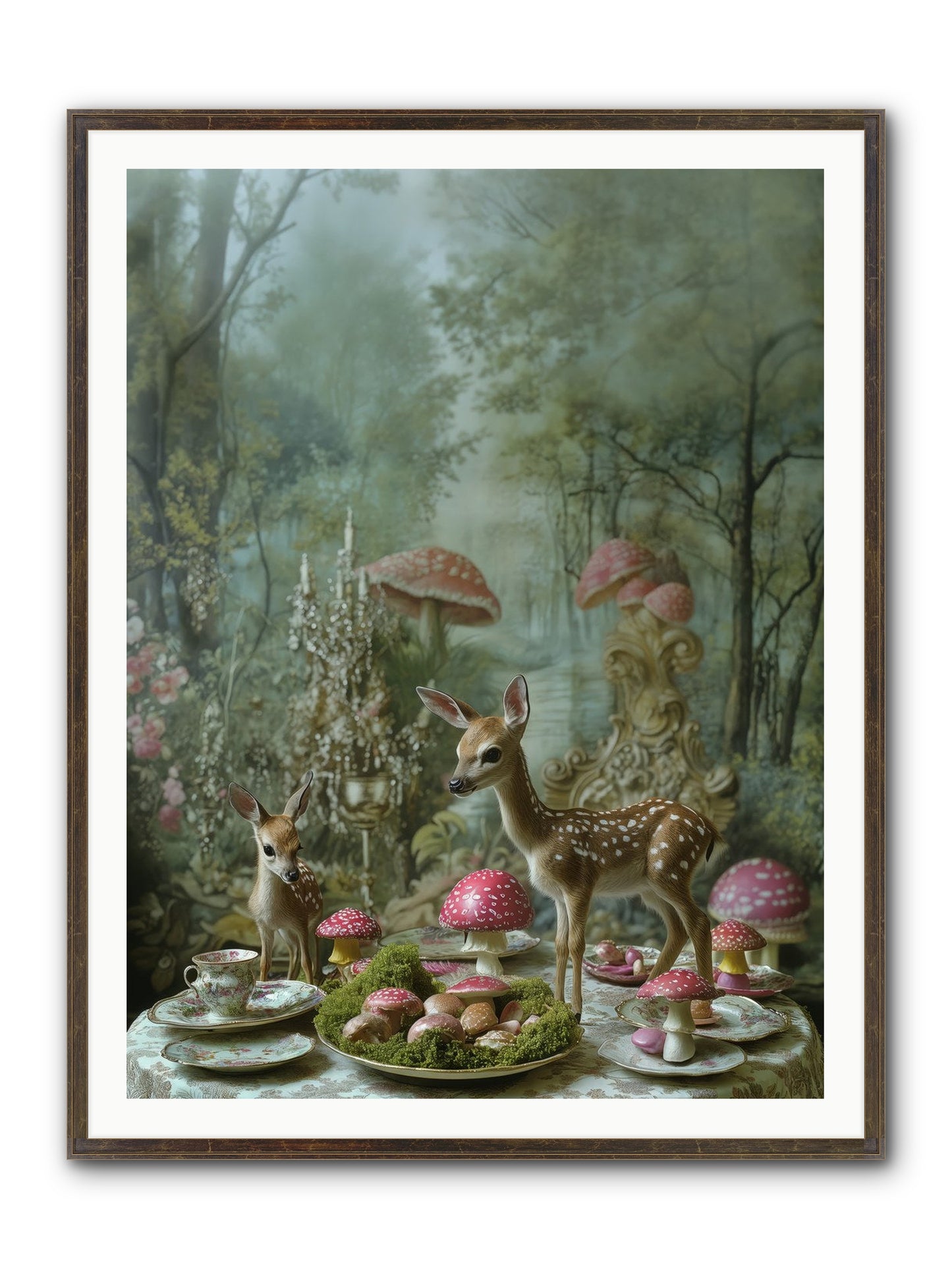 The Fairy Court Framed Print - Slimwoods Black/Gold 36x48