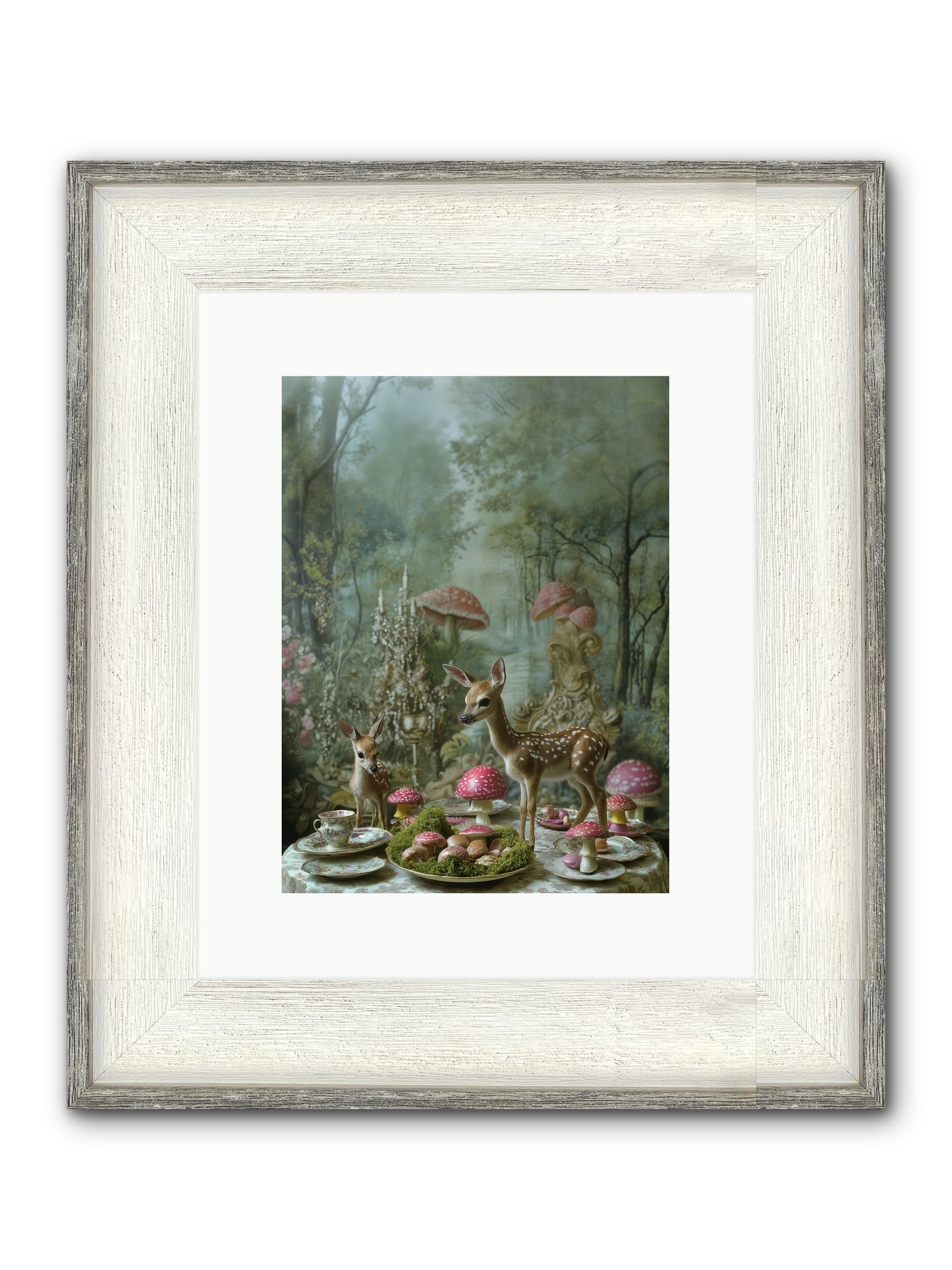 The Fairy Court Framed Print - Driftwood White 9x12
