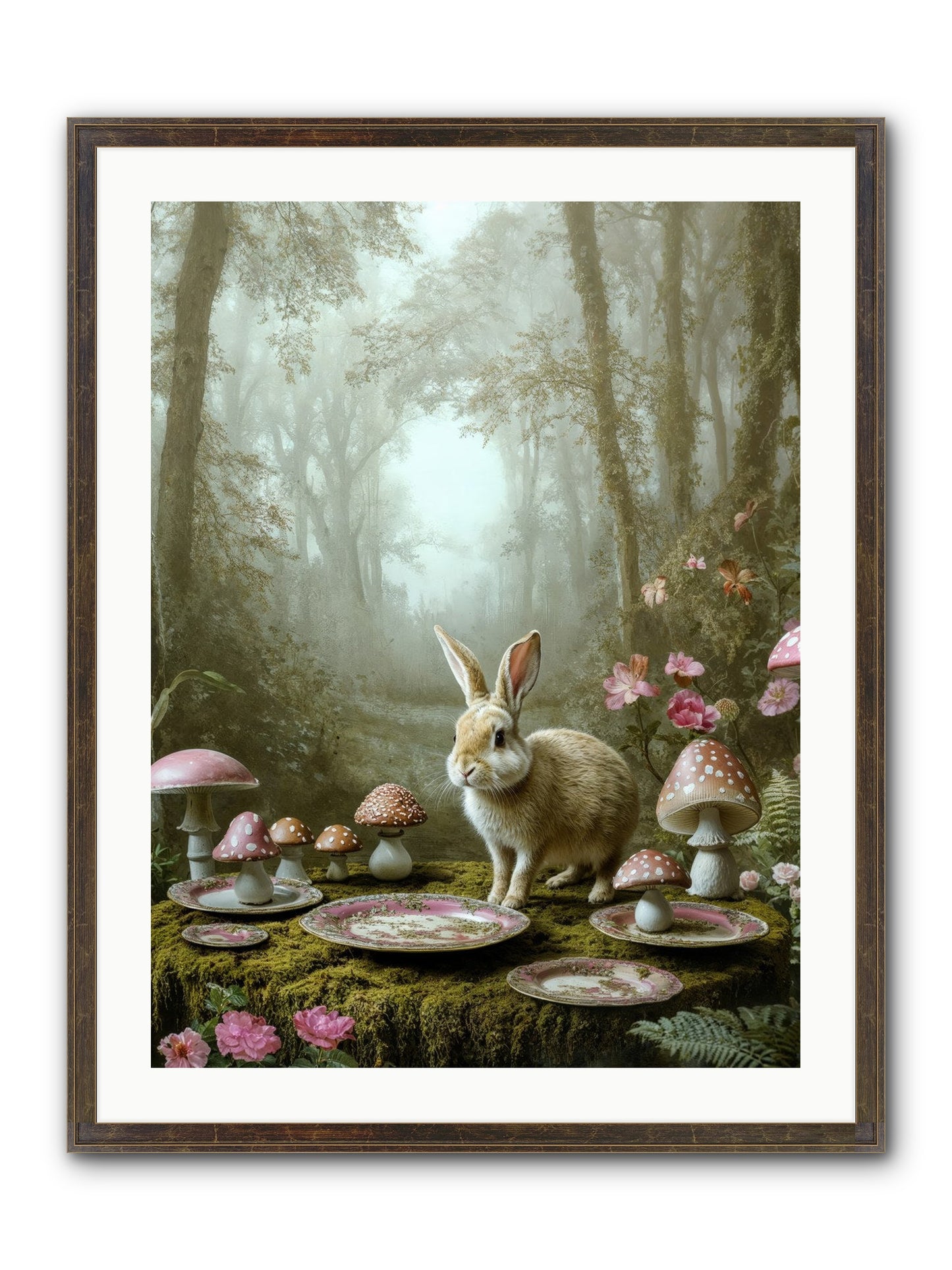 The Fairy Court Lapin Framed Print - Slimwoods Black/Gold 24x32