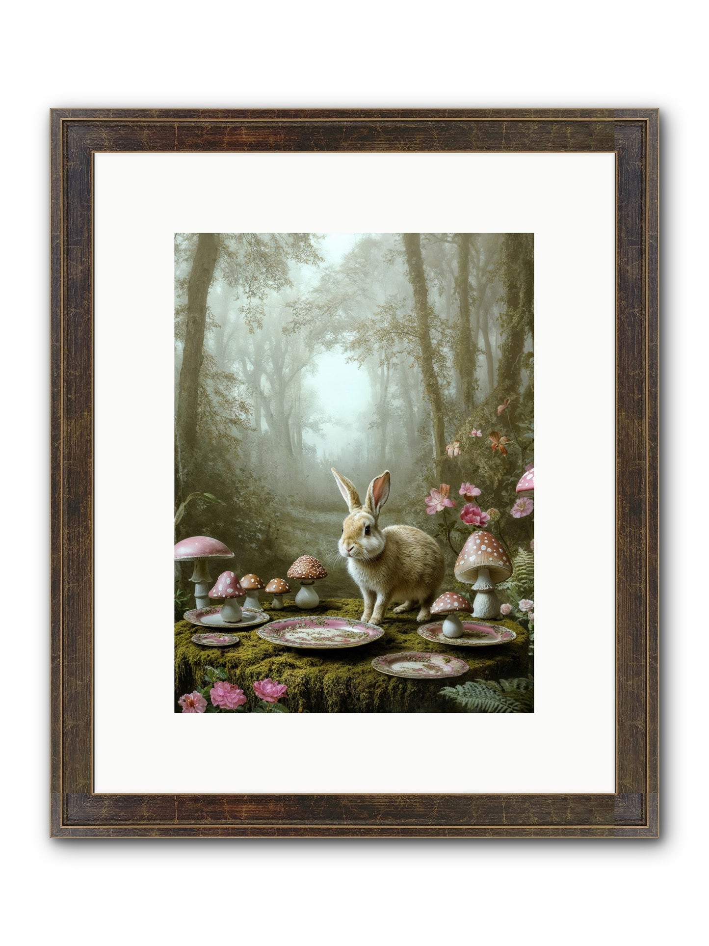 The Fairy Court Lapin Framed Print - Slimwoods Black/Gold 9x12