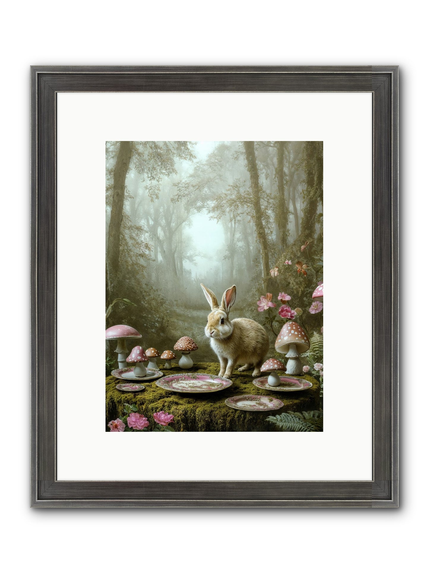 The Fairy Court Lapin Framed Print - Slimwoods Black/Silver 9x12