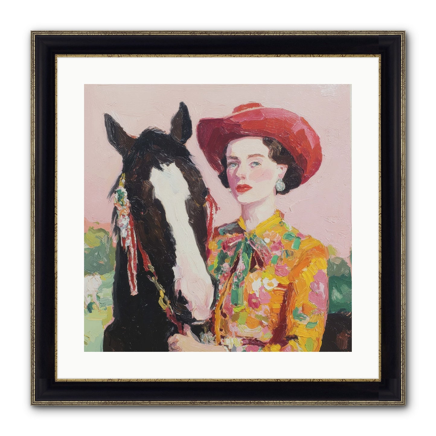 The Far Side Of Wonder Framed Print - Black & Gold 20x20