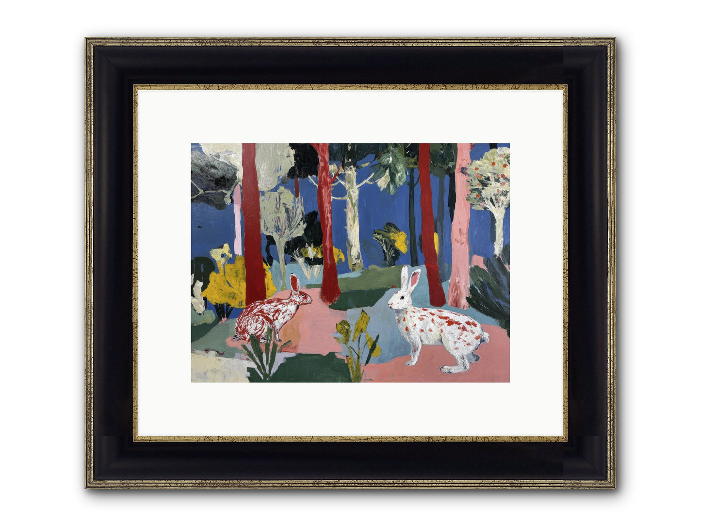 The Forest's Secret Language Framed Print - Black & Gold 12x9