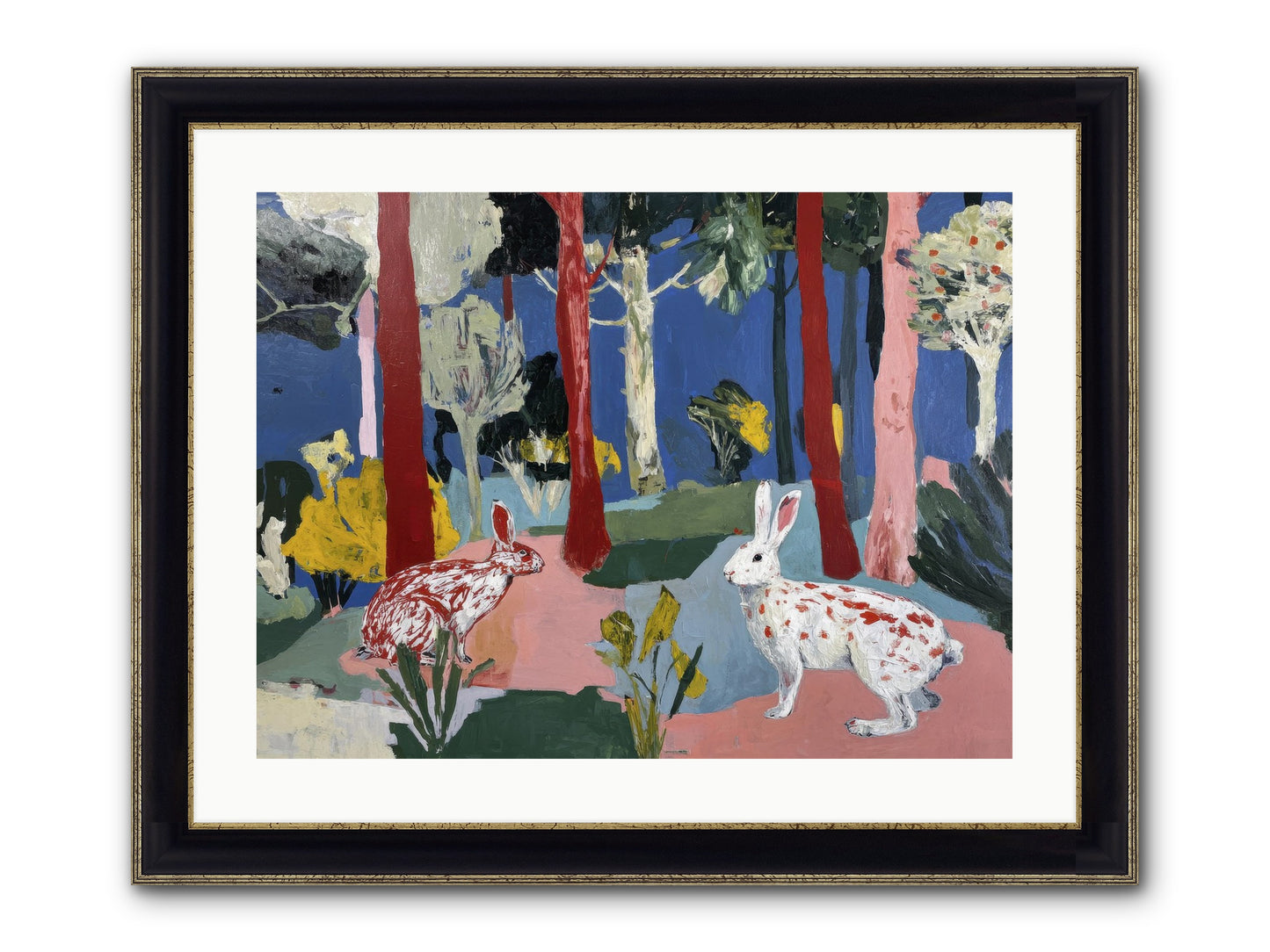 The Forest's Secret Language Framed Print - Black & Gold 24x18
