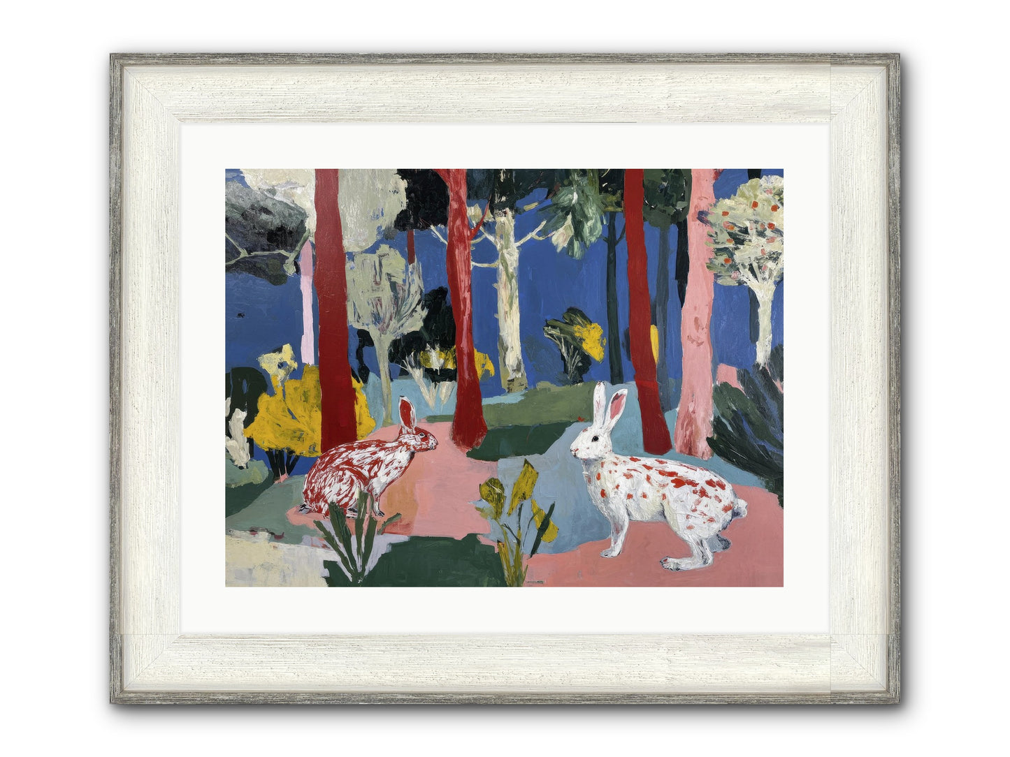 The Forest's Secret Language Framed Print - Driftwood White 24x18