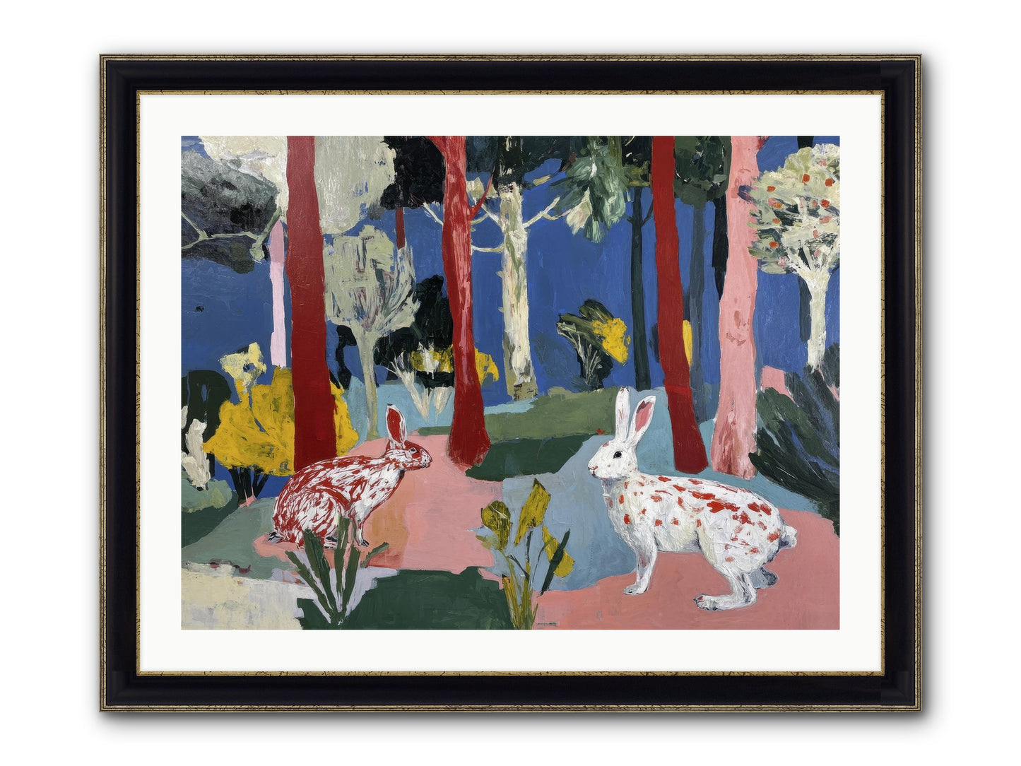 The Forest's Secret Language Framed Print - Black & Gold 32x24