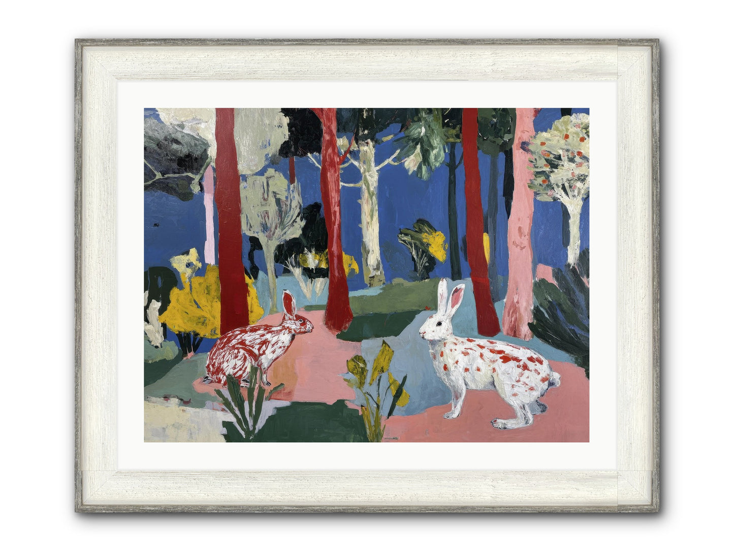 The Forest's Secret Language Framed Print - Driftwood White 32x24