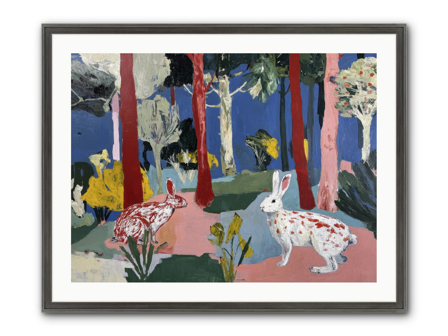 The Forest's Secret Language Framed Print - Slimwoods Black/Silver 32x24